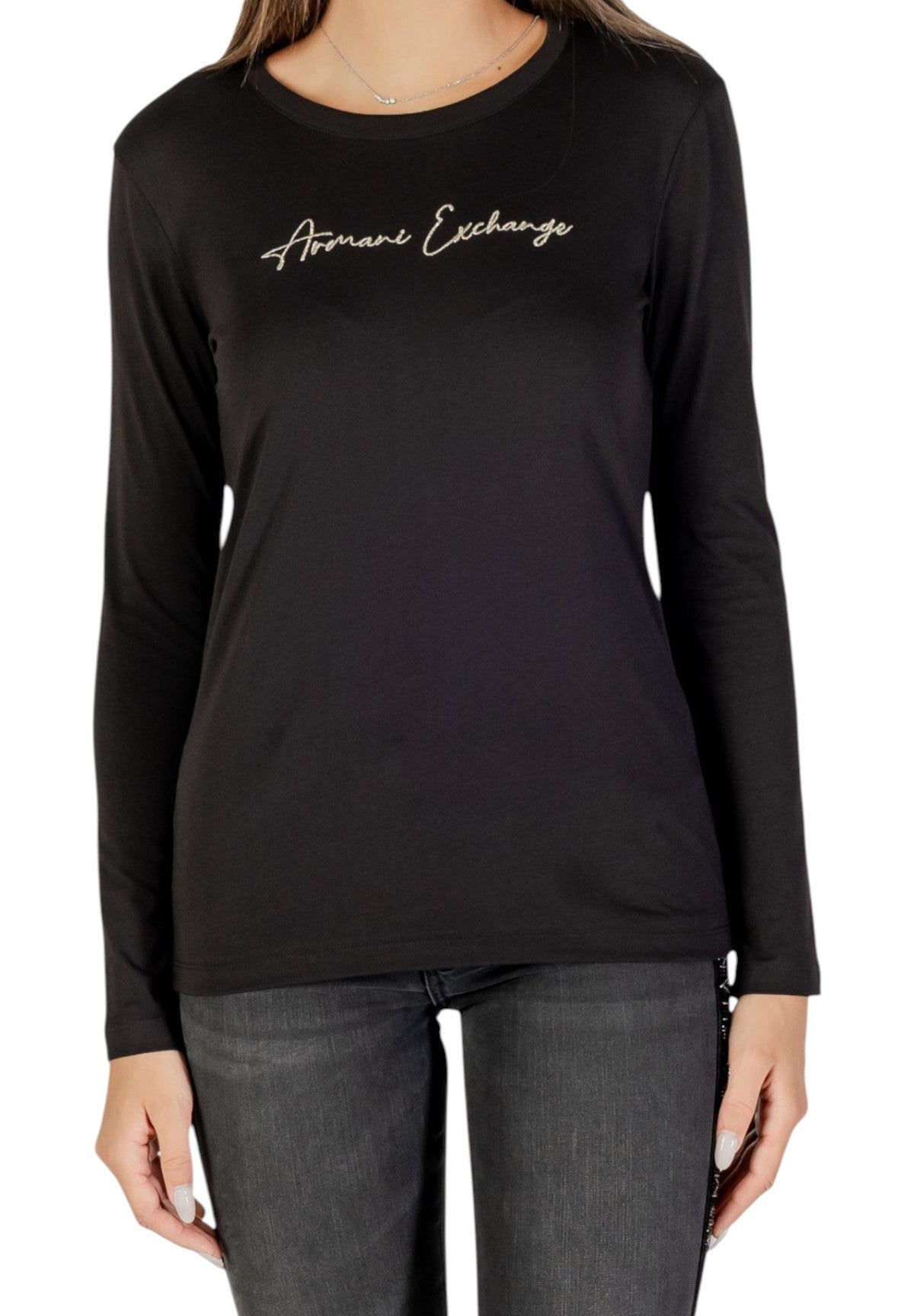 T-shirt a Maniche Lunghe XW001456 Black, Gold