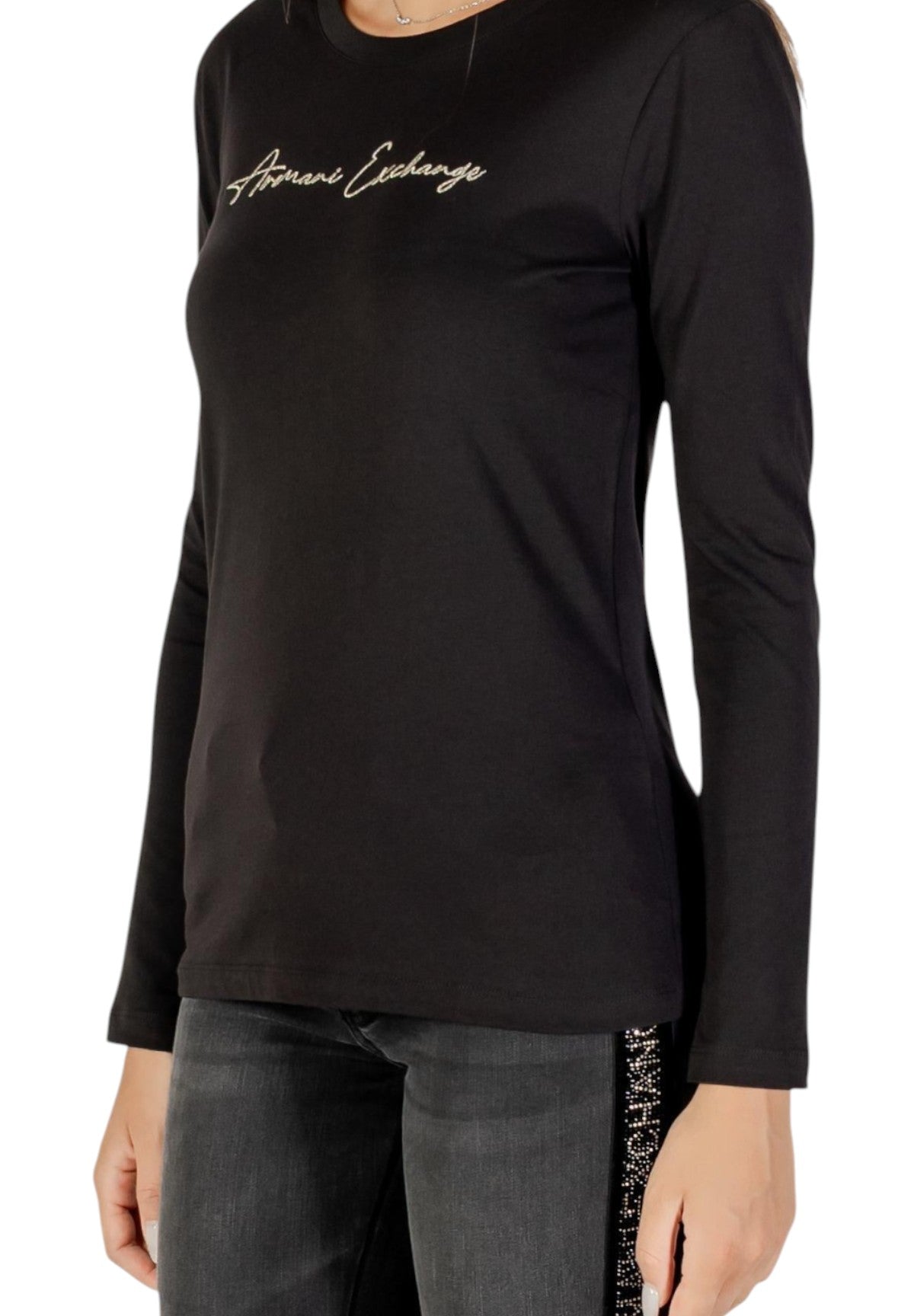 T-shirt a Maniche Lunghe XW001456 Black, Gold