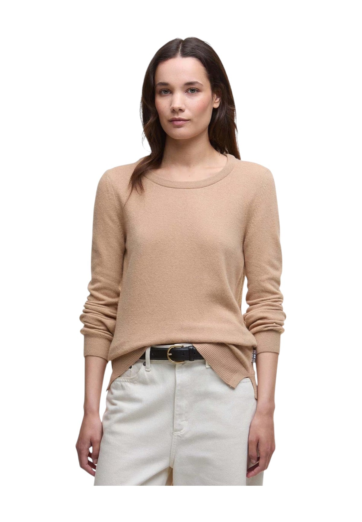 Maglione Girocollo Pendle Crew Knit LKN1075 Pale Camel, Hessian