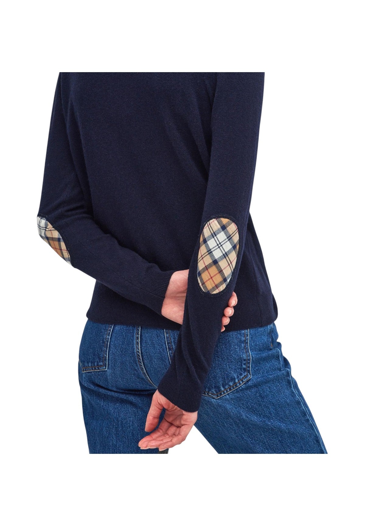 Cardigan Pendle LKN1076 Navy, Hessian Tartan