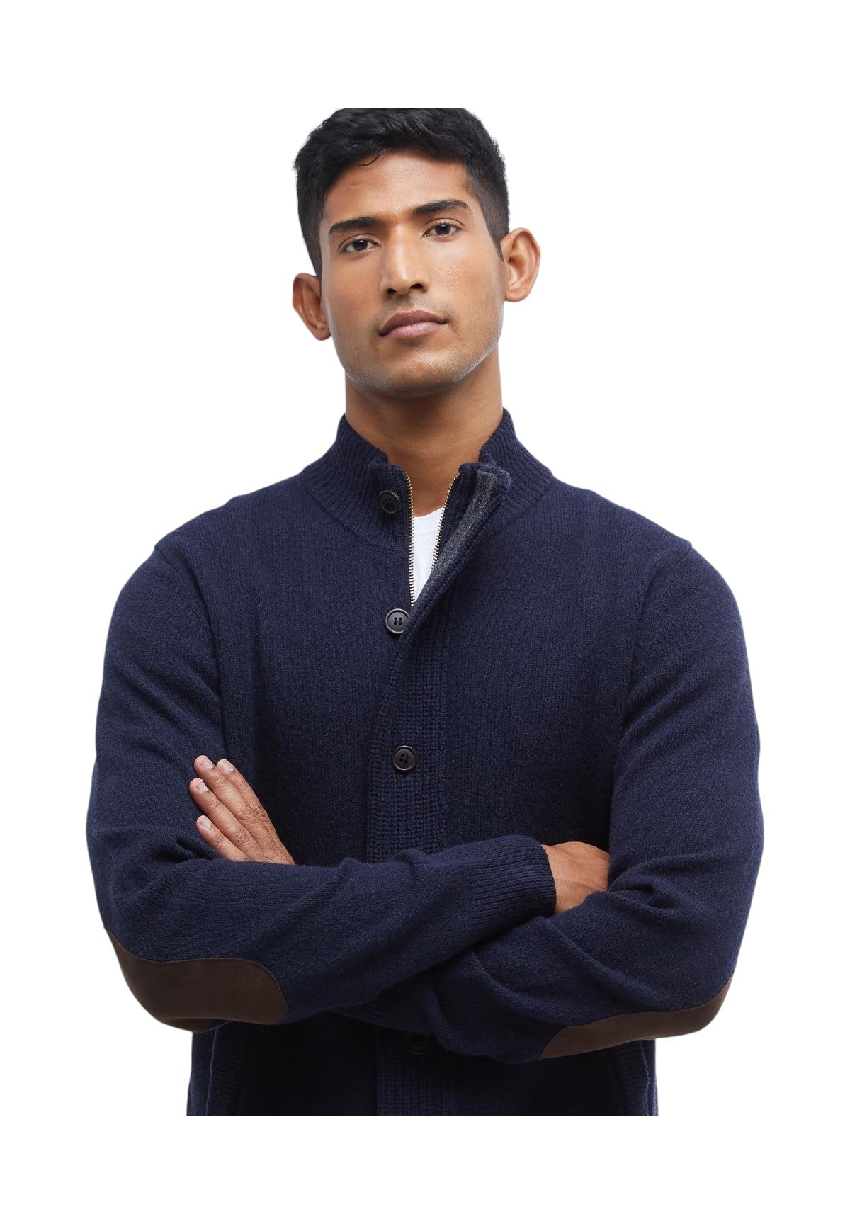 Cardigan Essential Patch Zip Through MKN0731 Navy