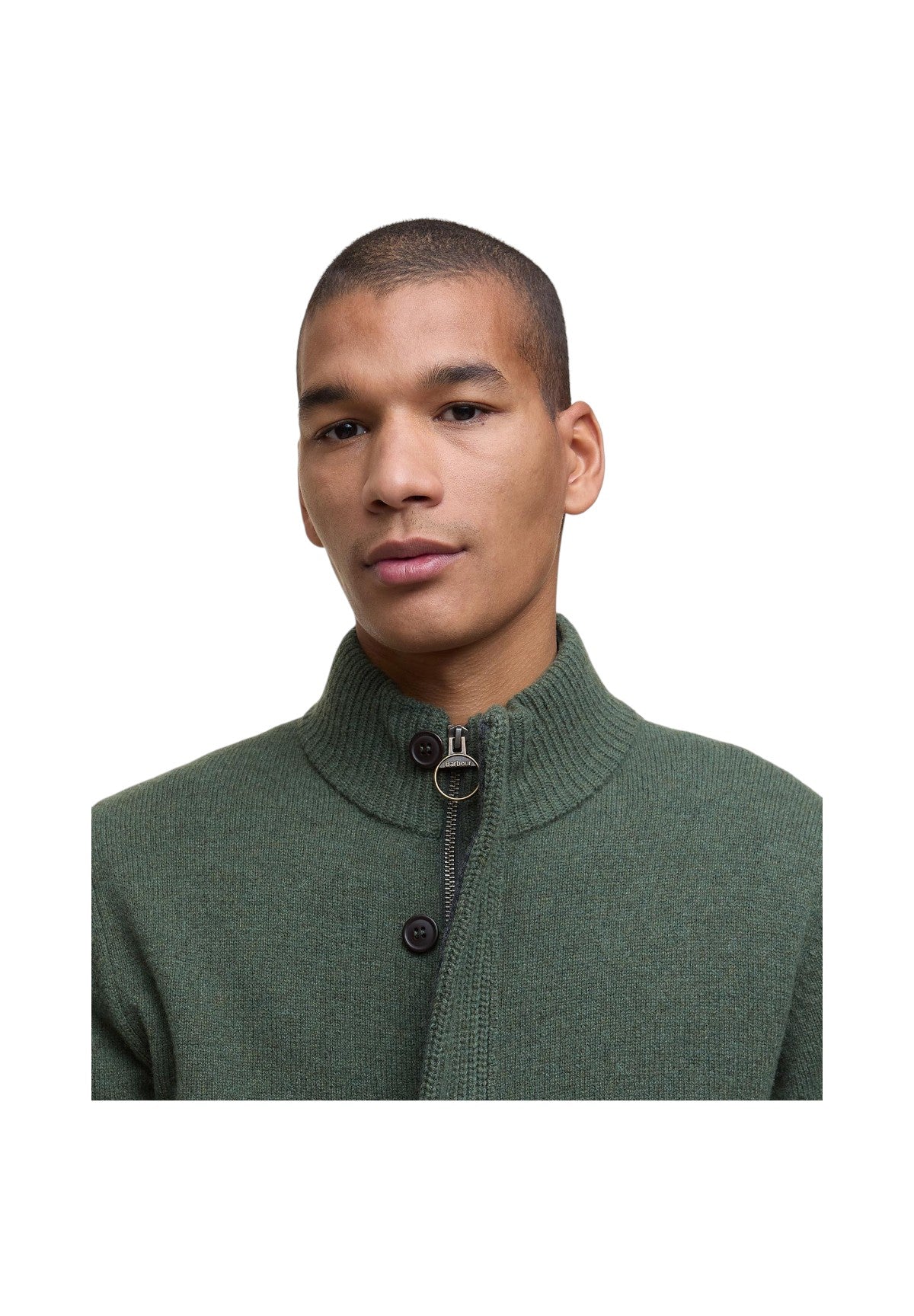 Cardigan Essential Patch Zip Through MKN0731 Olive