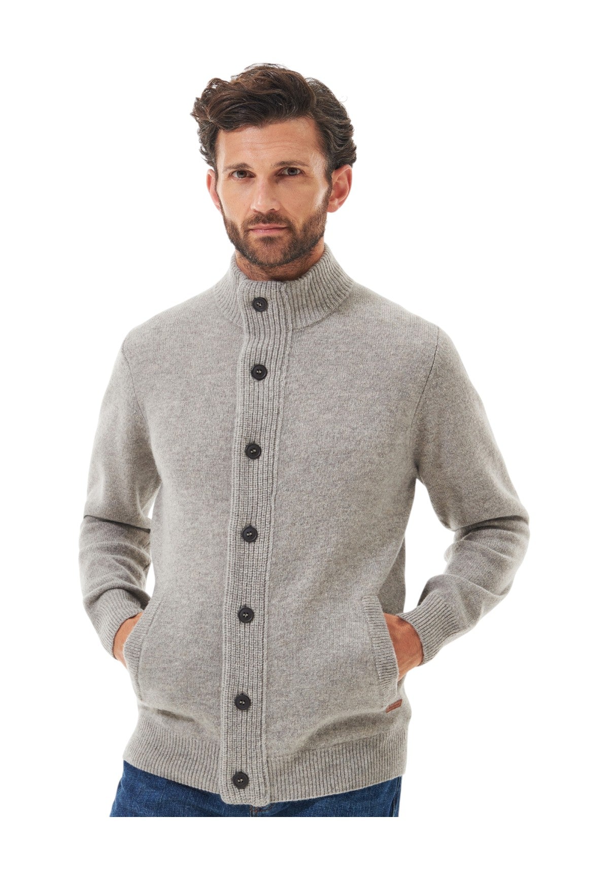 Cardigan Essential Patch Zip Through MKN0731 New stone