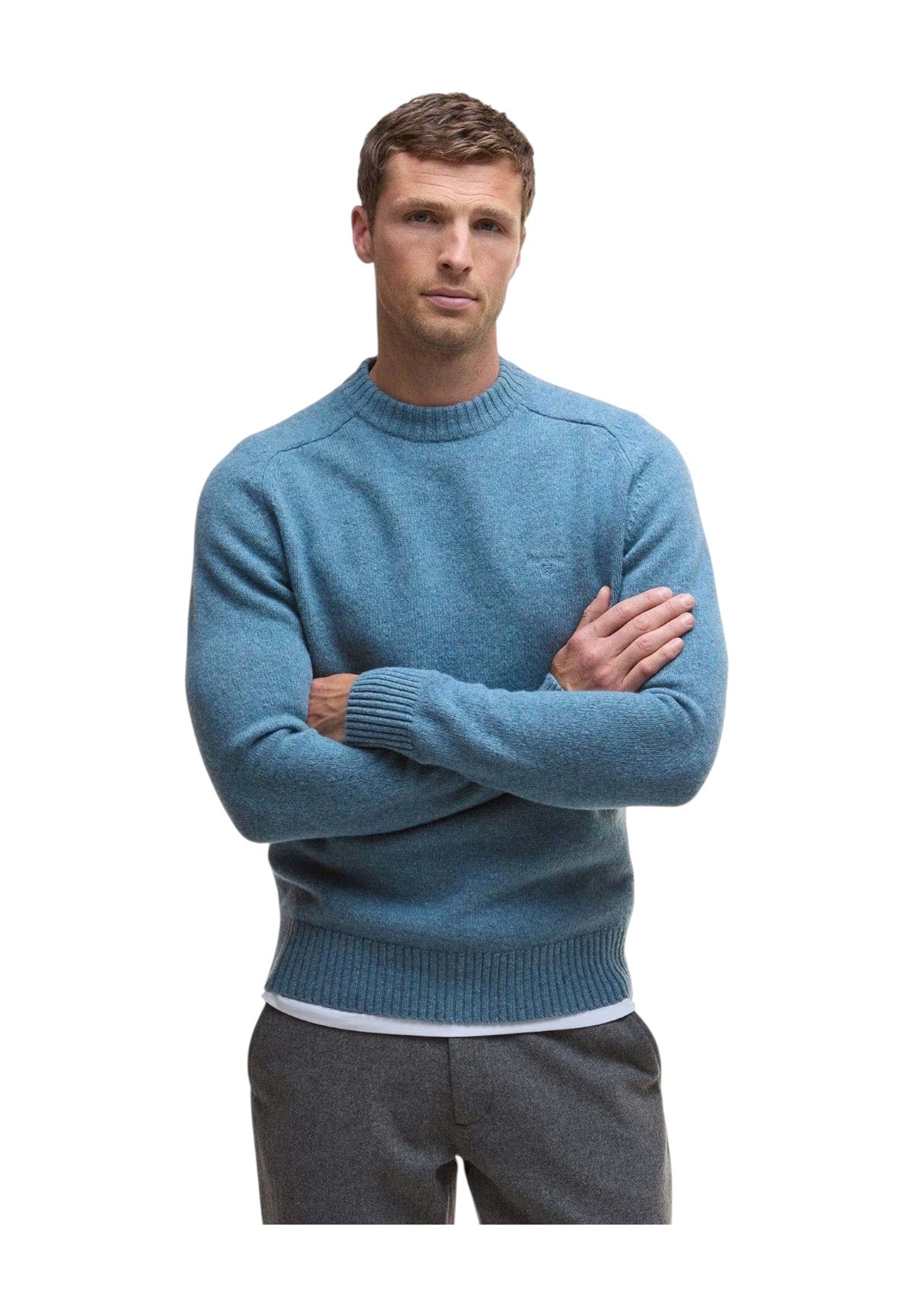 Maglione Girocollo Grangetown Merino Crew Neck MKN1584 Bluestone