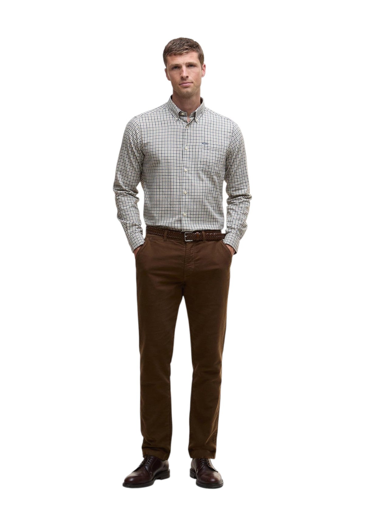 Camicia a Maniche Lunghe Padshaw Tailored Shirt MSH5027 Washed Stone