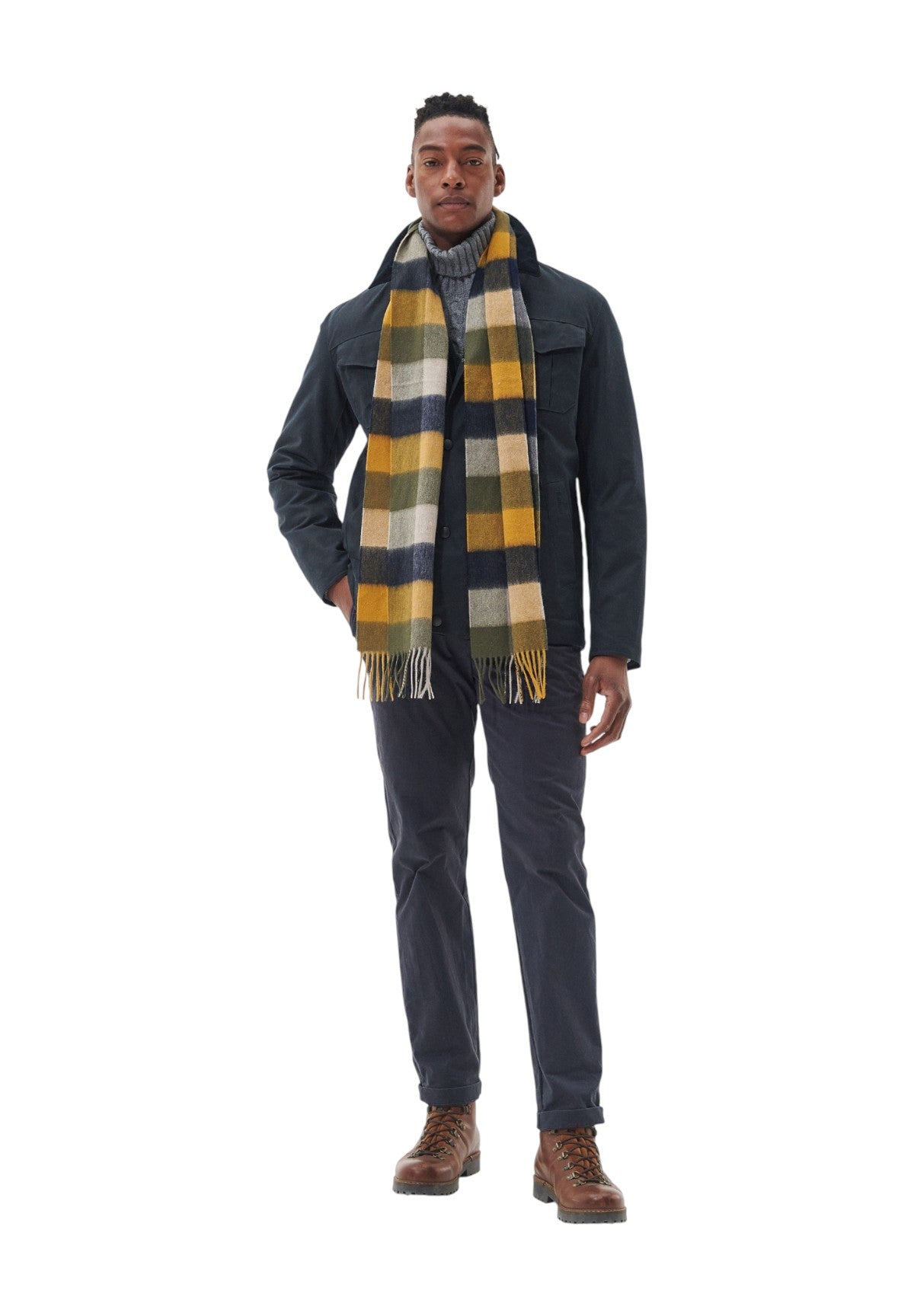 Sciarpa Large Tattersall USC0005 Forest Mist