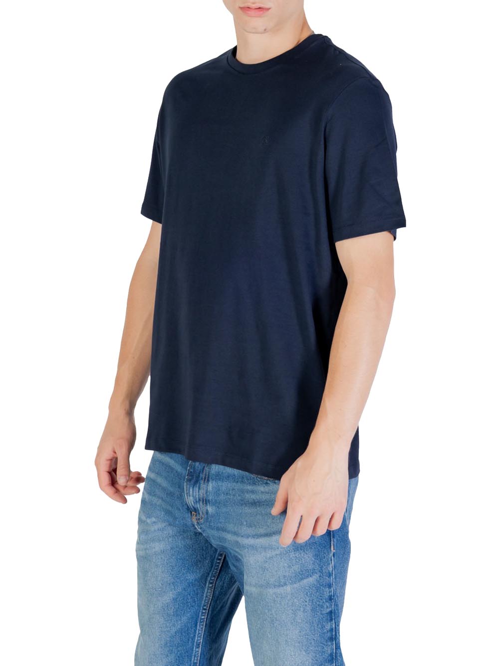 T-shirt a Maniche Corte Smooth Cttn Solid LV040HM265 Dark sapphire