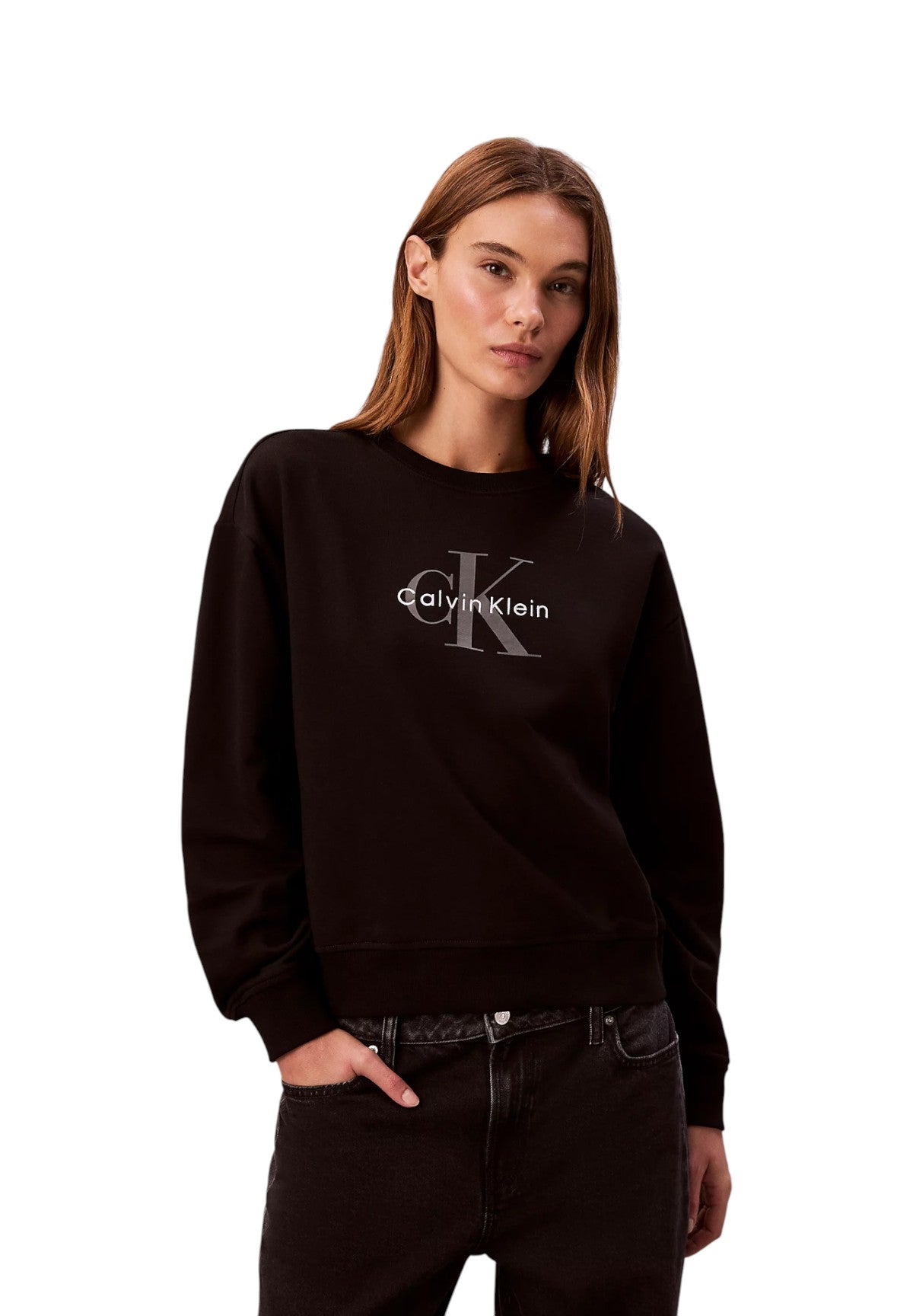 Felpa Girocollo Ls Monologo French T LV047B234G Black