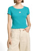 Calvin Klein Jeans T-shirt a Maniche Corte A- Woven Label 2X2 R LV047C200G Brilliant White