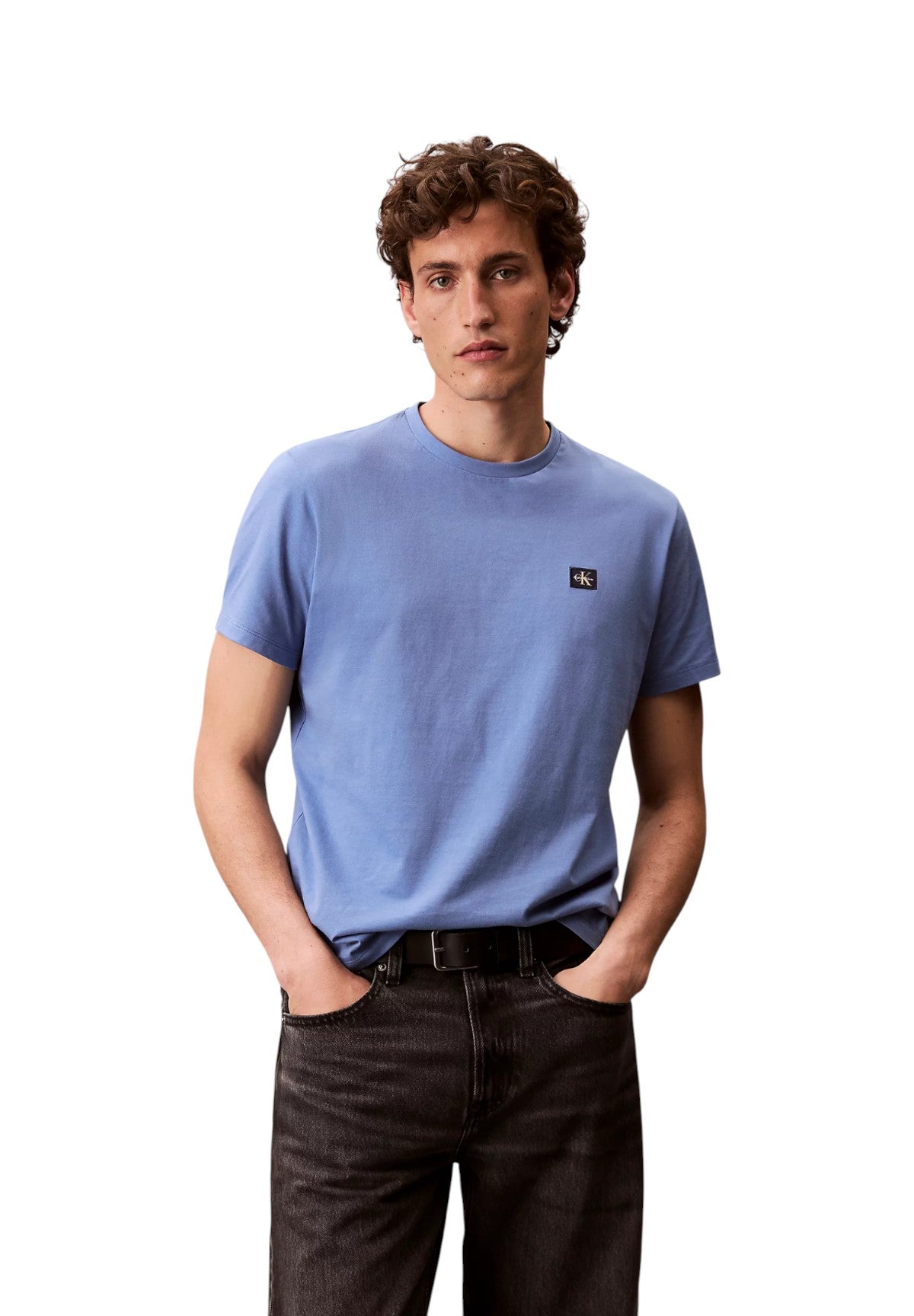 T-shirt a Maniche Corte Ss Badge 30S Jersey LV04RC272G Dull Nile Blue