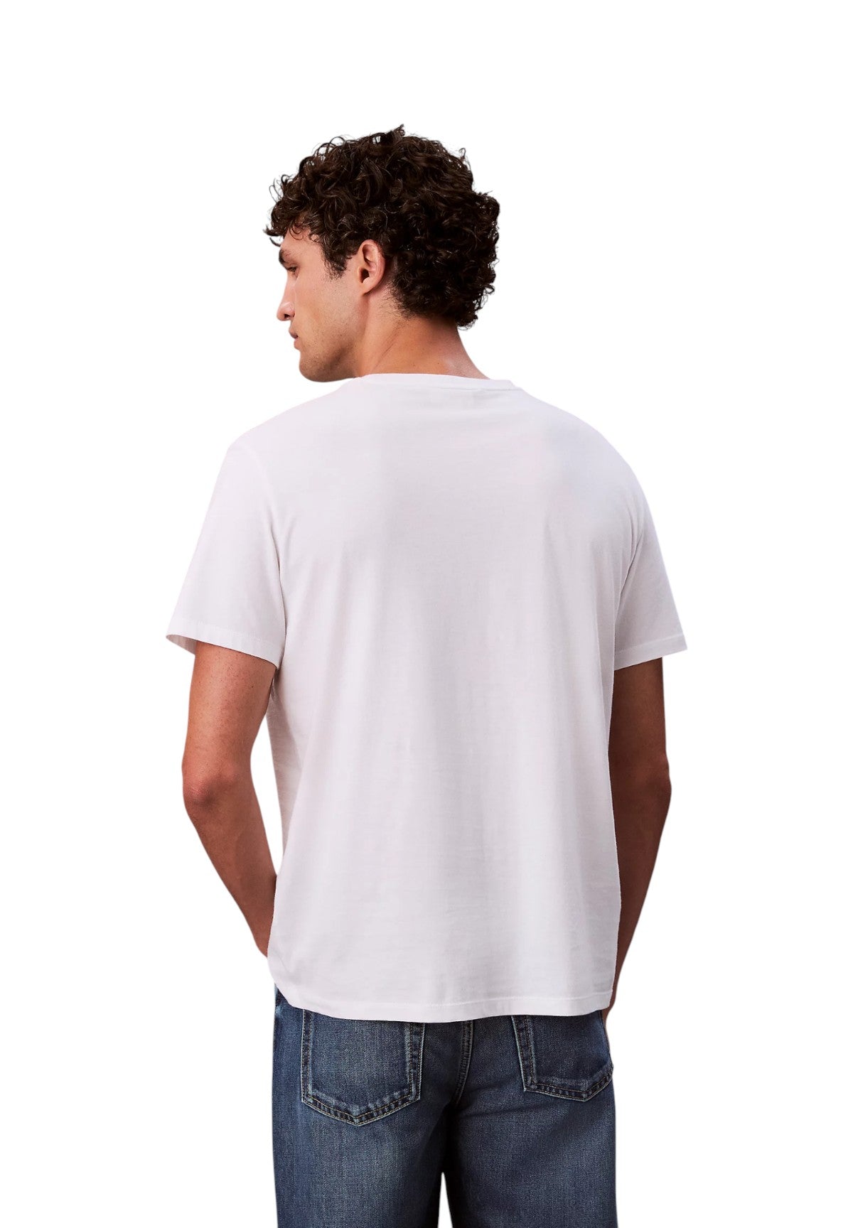 T-shirt a Maniche Corte Ss Badge 30S Jersey LV04RC272G Bright White