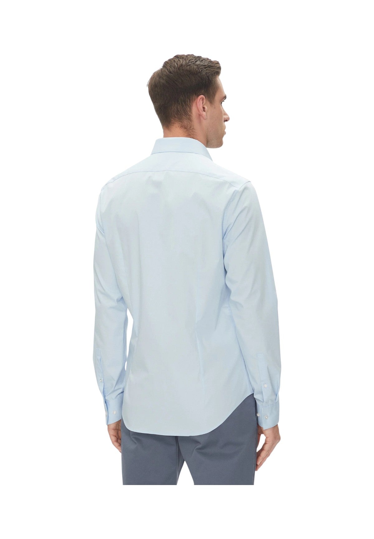 Camicia a Maniche Lunghe Slim Essential Poplin LV019EU000 Calm Blue