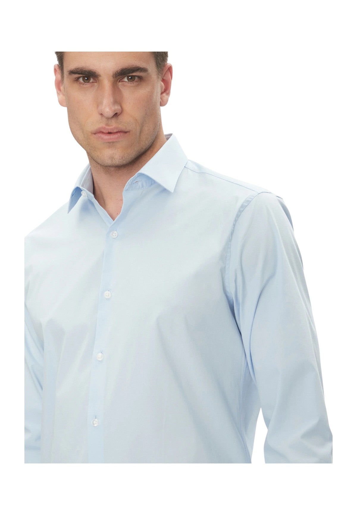 Camicia a Maniche Lunghe Slim Essential Poplin LV019EU000 Calm Blue