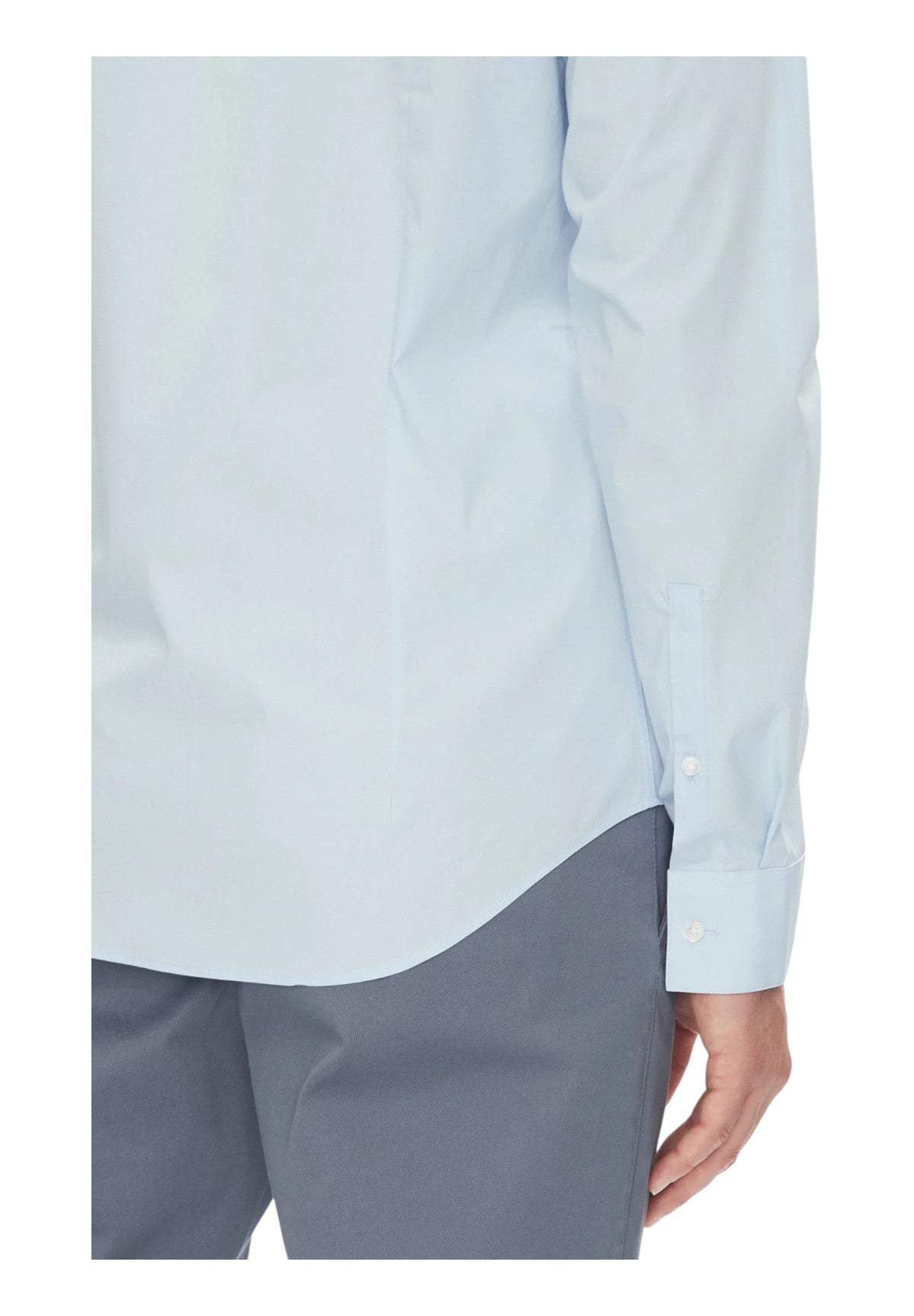 Camicia a Maniche Lunghe Slim Essential Poplin LV019EU000 Calm Blue