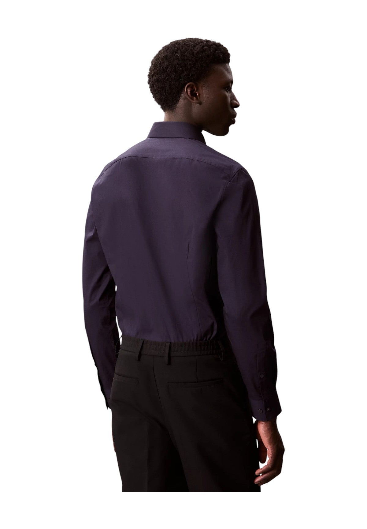 Camicia a Maniche Lunghe Slim Essential Poplin LV019EU000 Night Sky