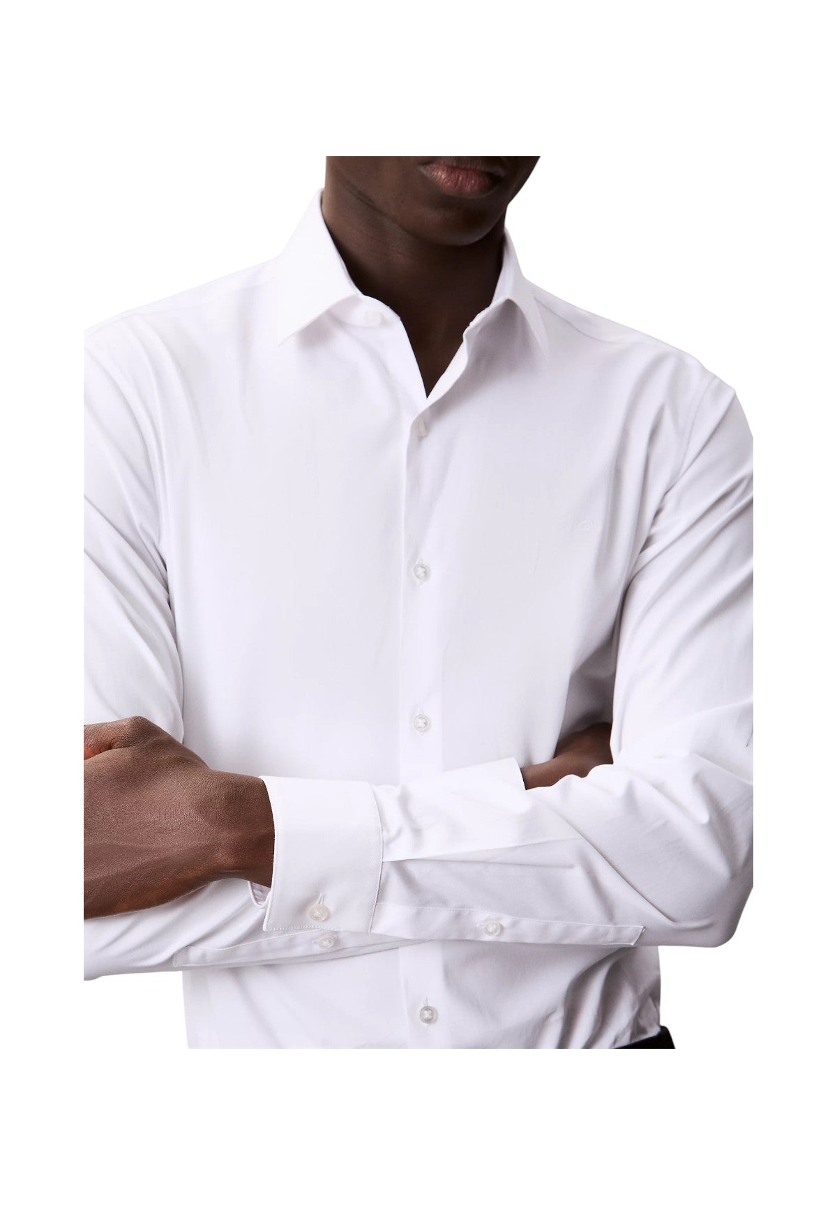 Camicia a Maniche Lunghe Slim Essential Poplin LV019EU000 White