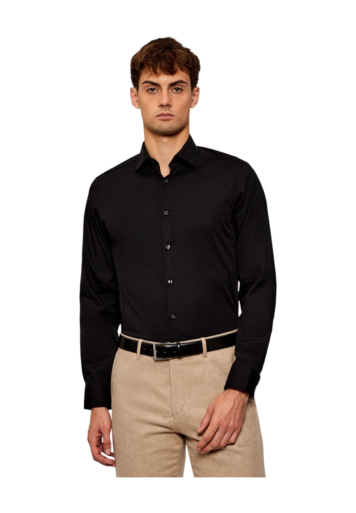 Camicia a Maniche Lunghe Essential Poplin LV019EU001 Black