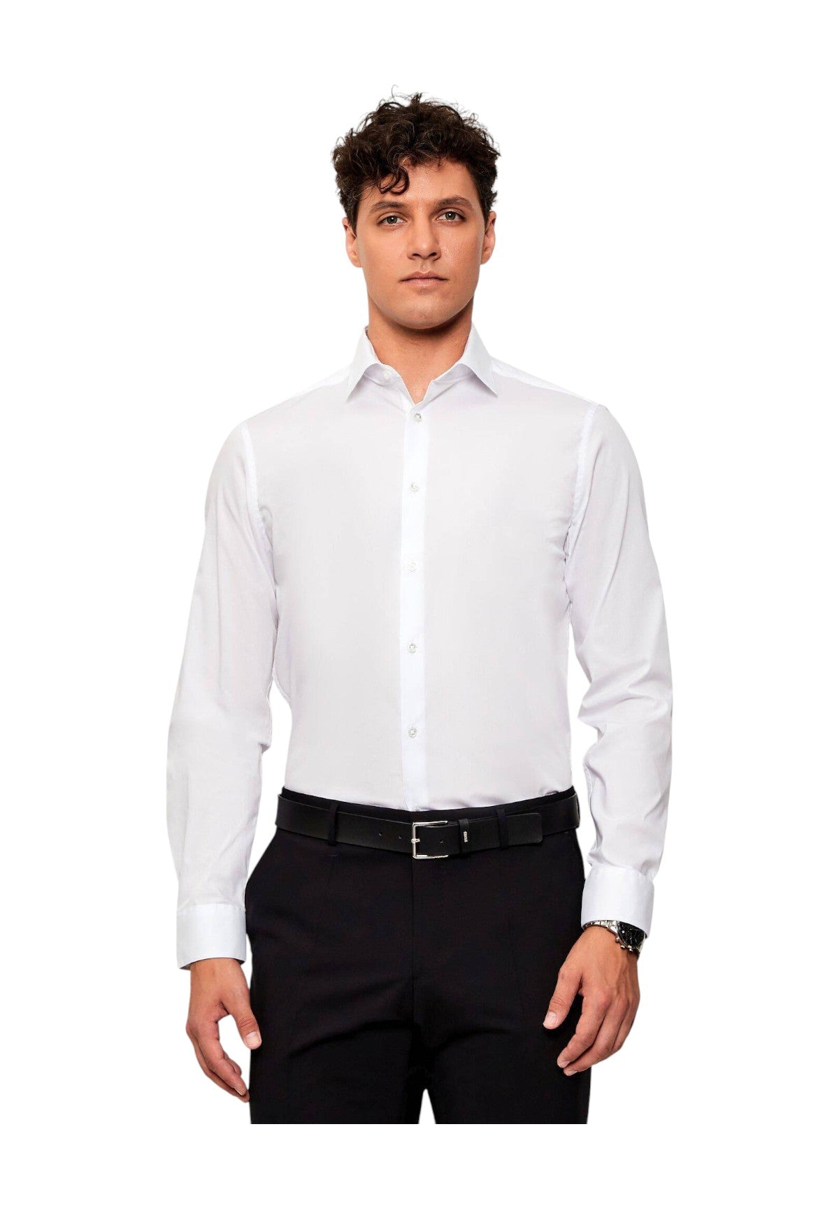 Camicia a Maniche Lunghe Essential Poplin LV019EU001 White
