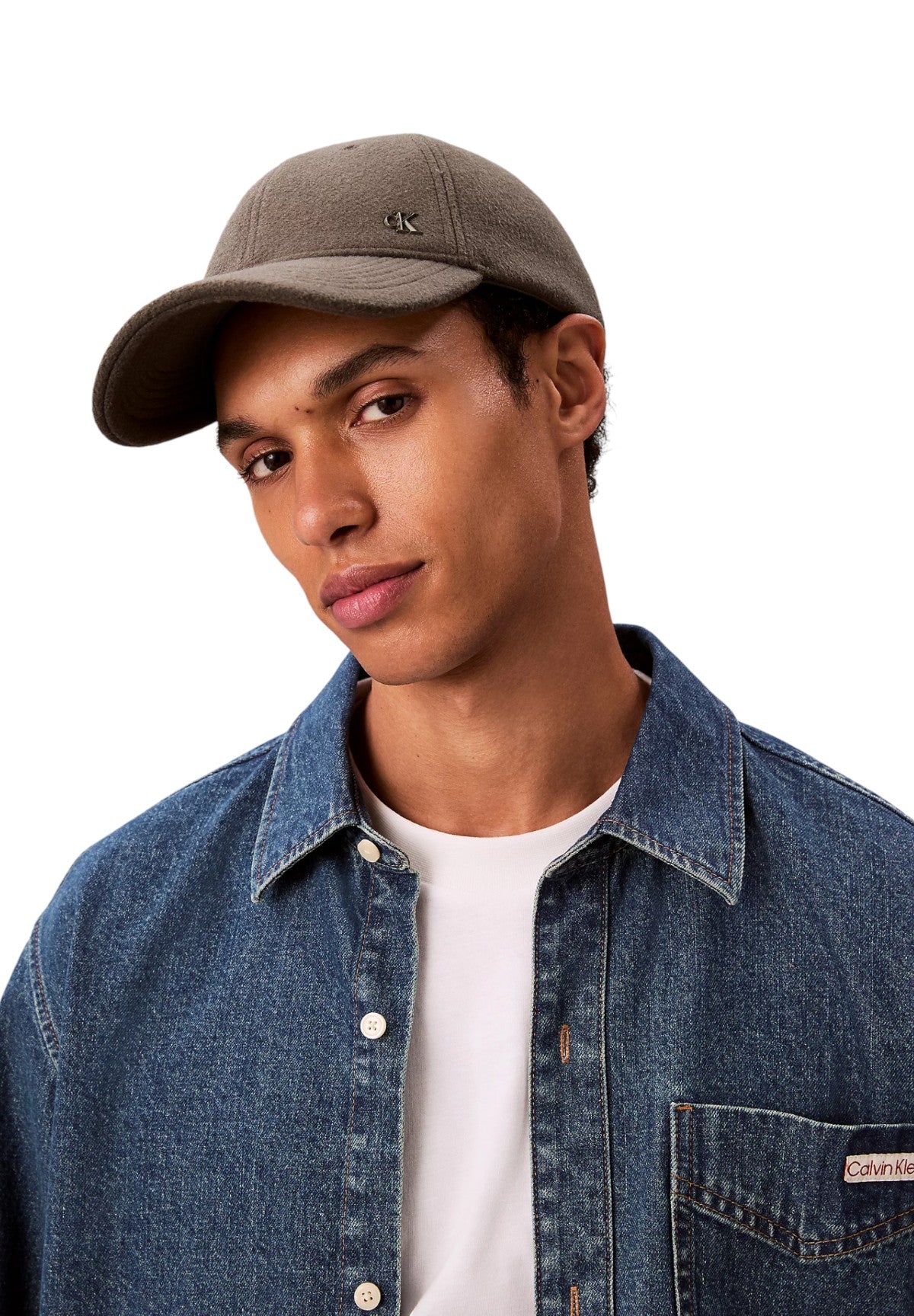 Cappello da Baseball Felt W Metal Plaque Cap LV04D5054G Dark Grey