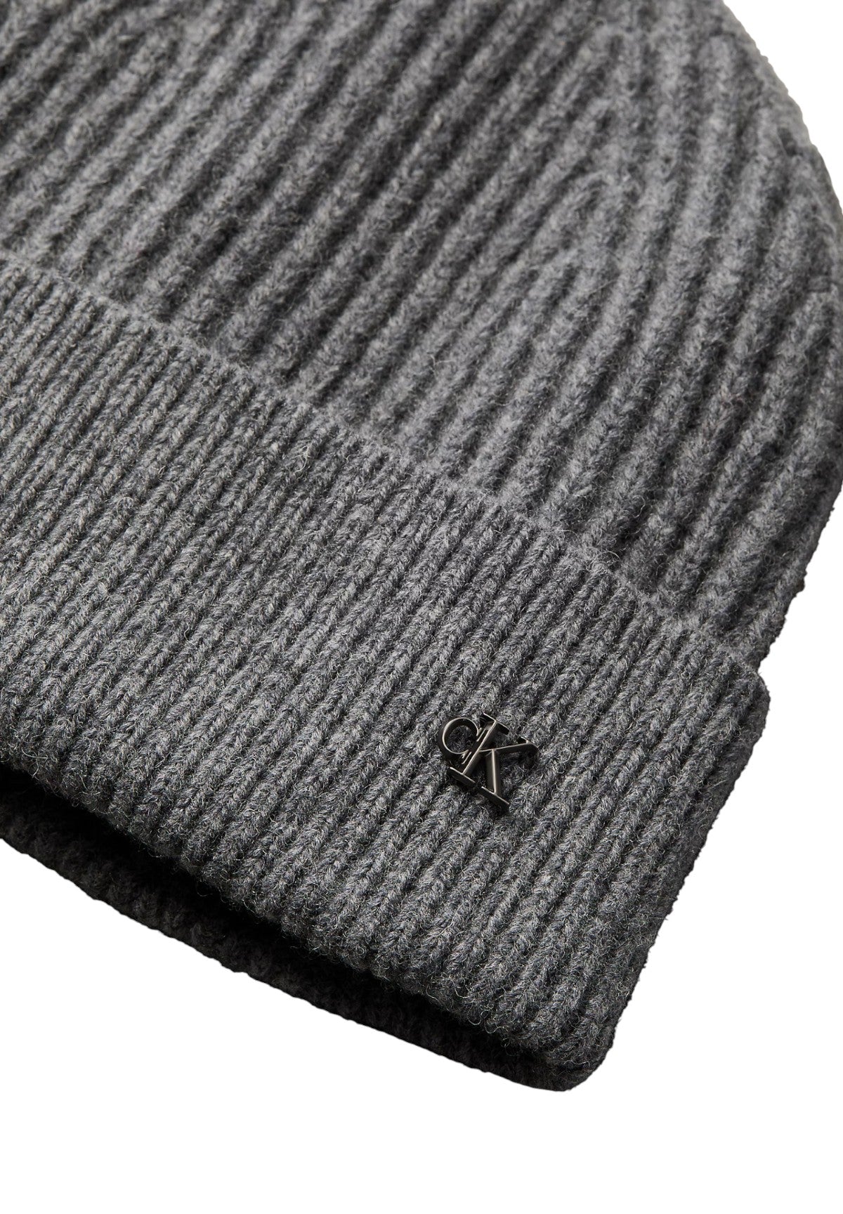Cappello Ck Metal Wool Beanie LV04D8032G Charcoal Heather