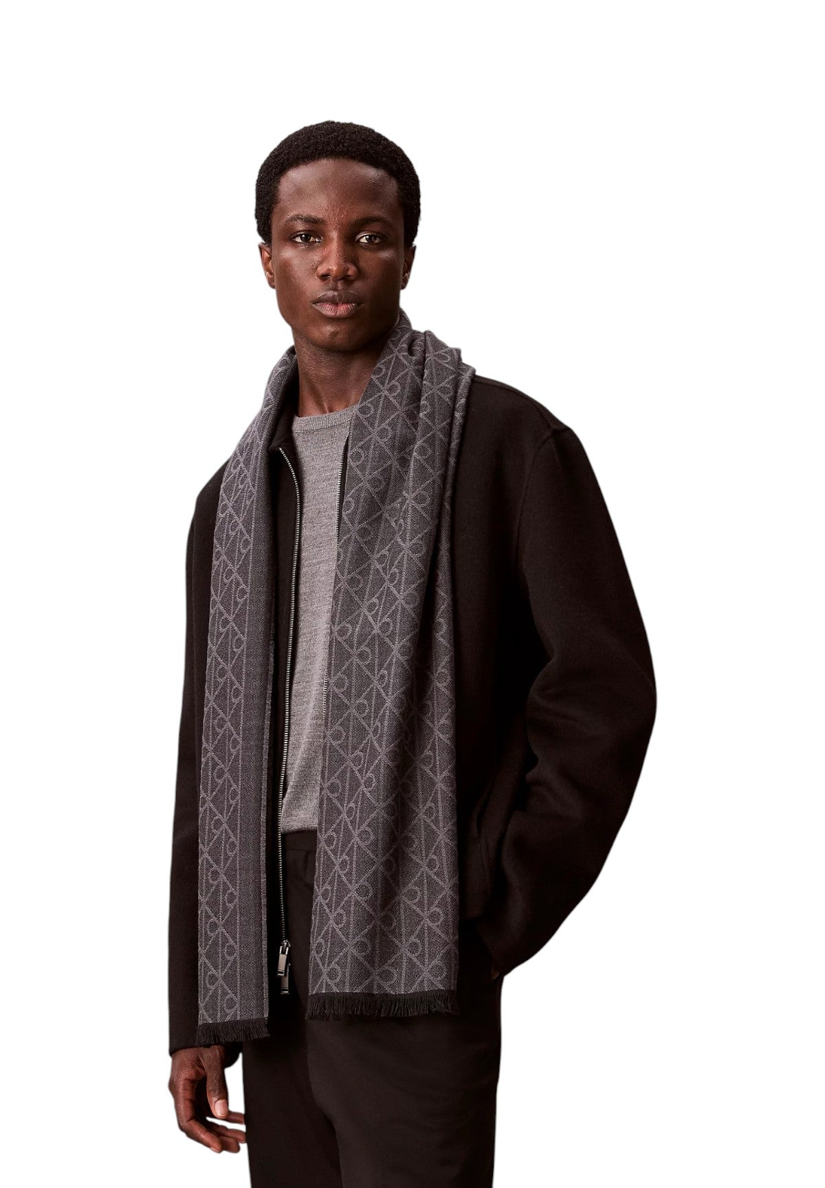 Sciarpa Tonal Aop Wool Lw Scarf LV04D8064G Black