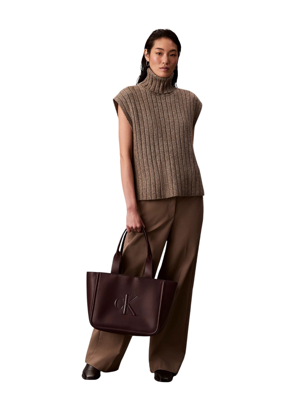 Borsa Tote Bold Ck Medium LV04F3218G Fudge