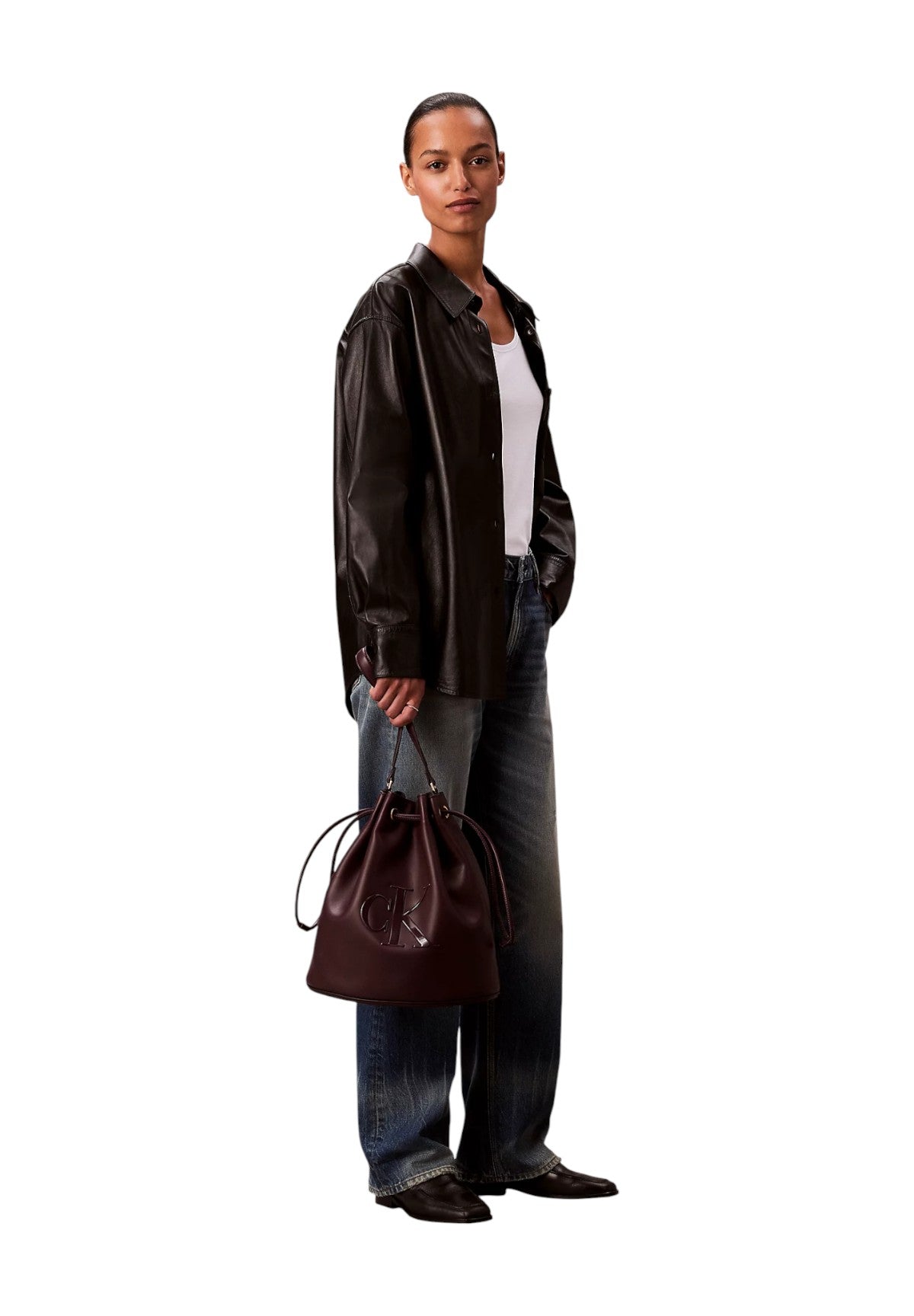 Borsa a Tracolla Bold Ck Large LV04F3232G Fudge