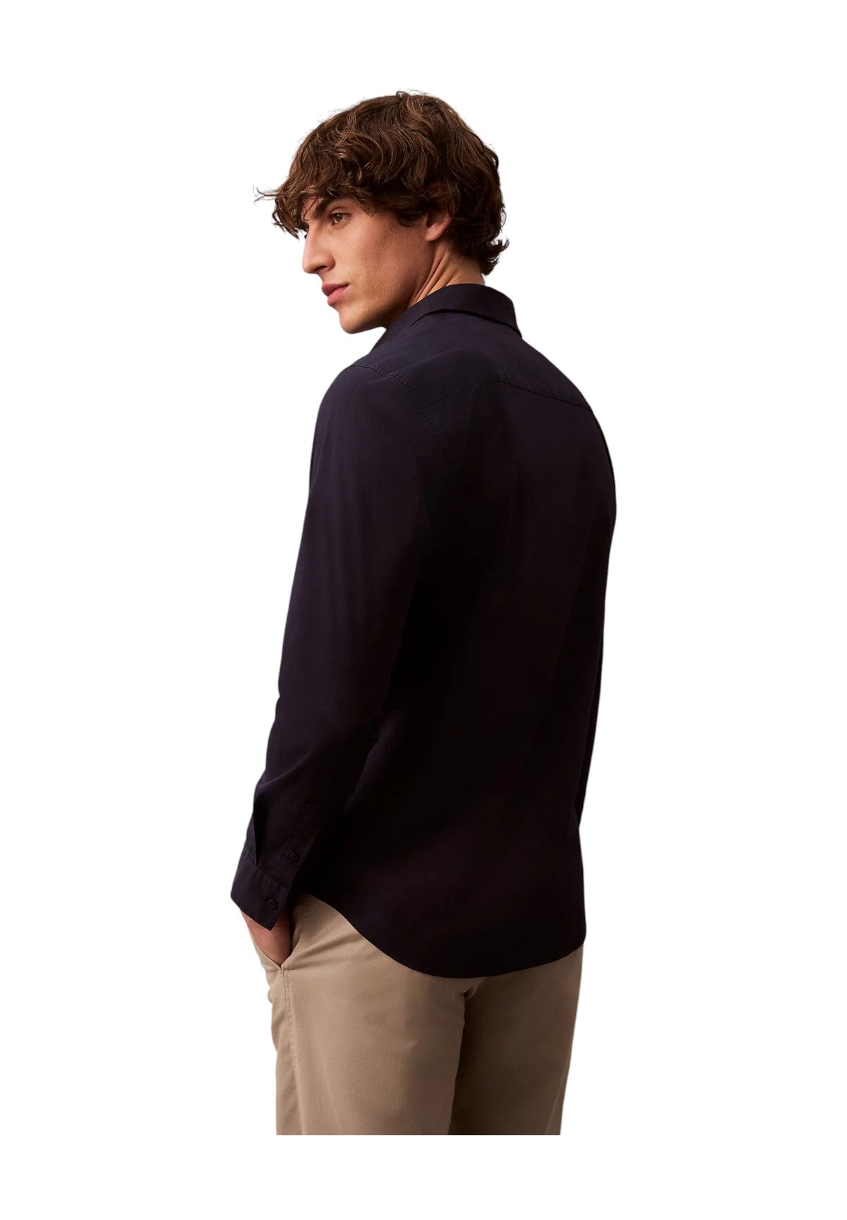 Camicia a Maniche Lunghe Solid Stretch LV04LB145G Dark sapphire