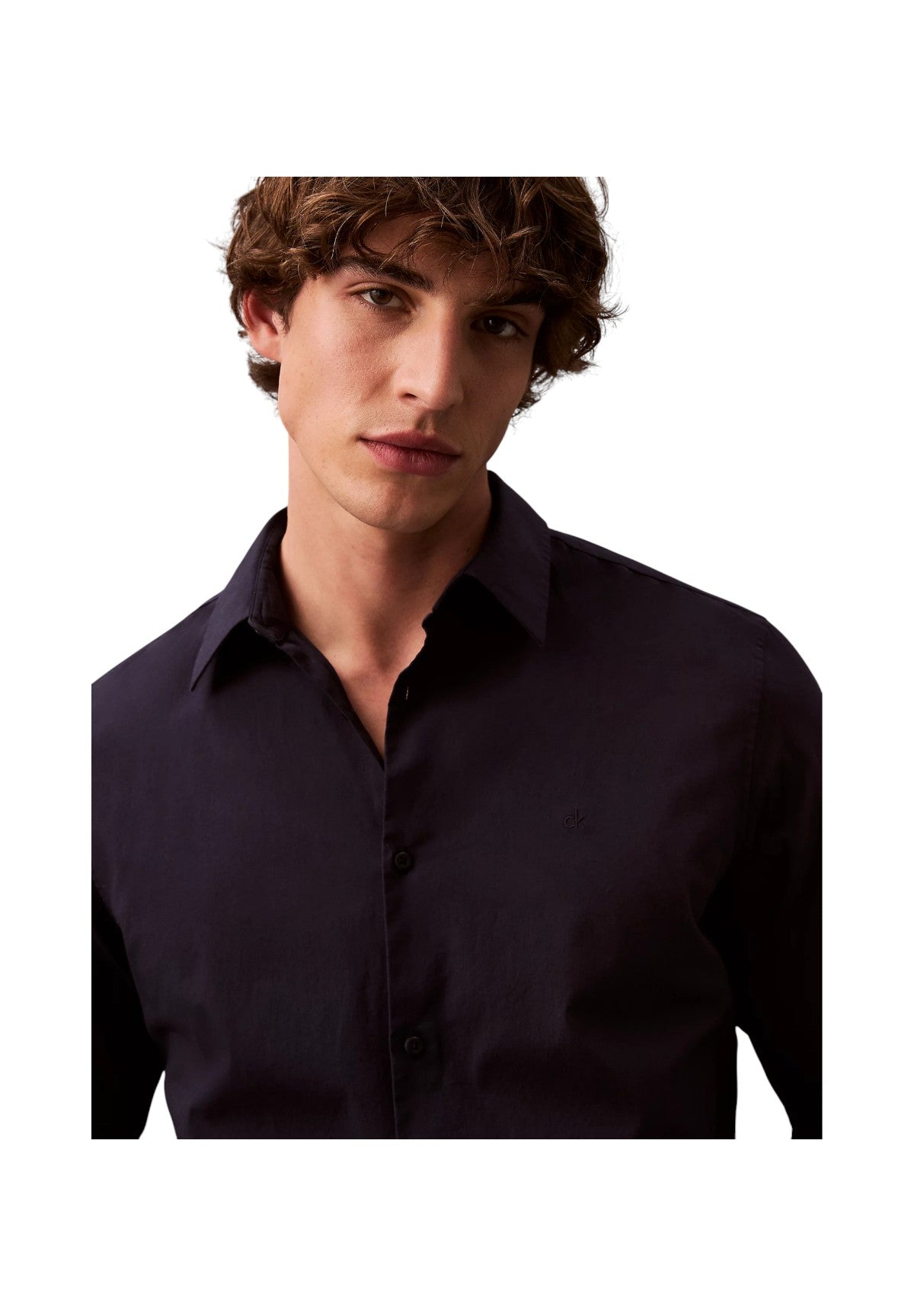 Camicia a Maniche Lunghe Solid Stretch LV04LB145G Dark sapphire