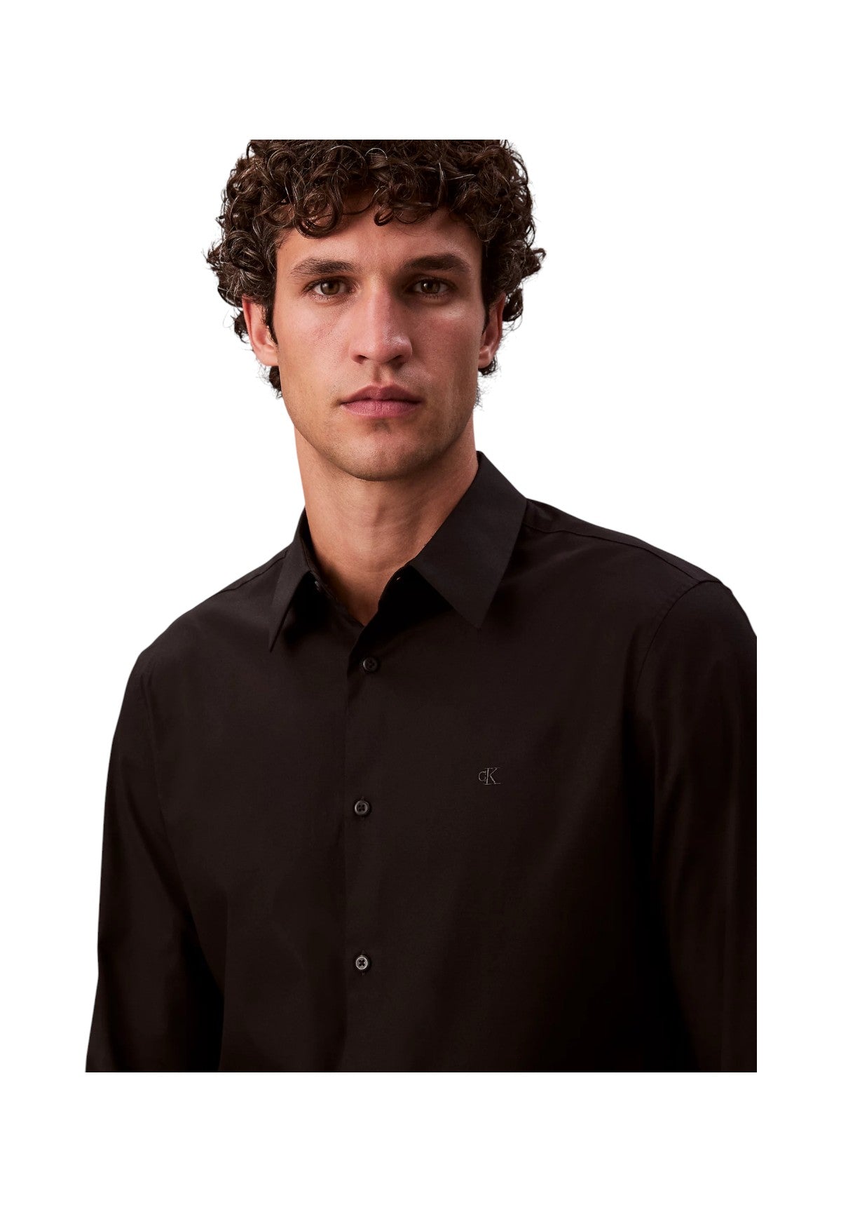 Camicia a Maniche Lunghe Solid Stretch LV04LB145G Black