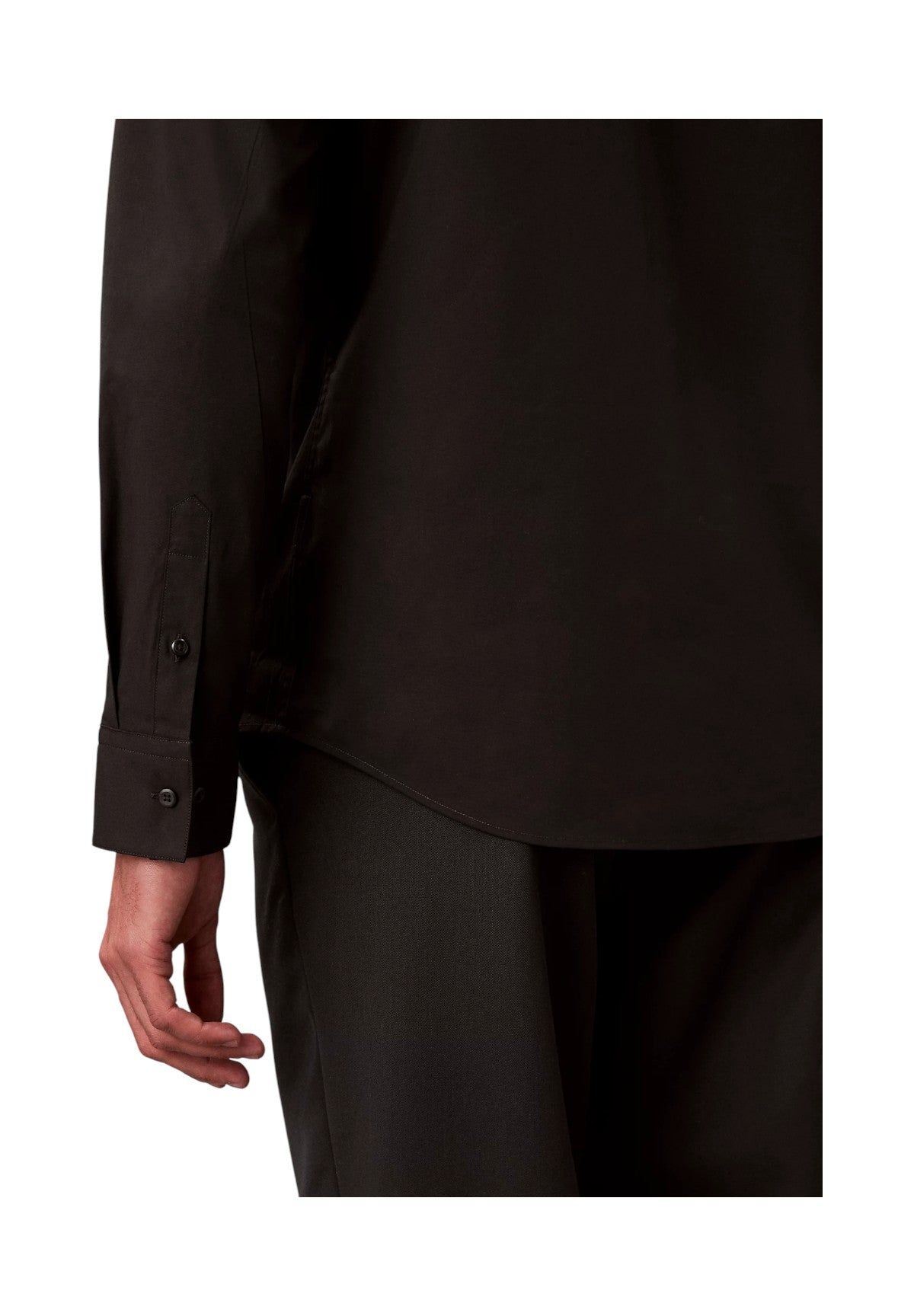 Camicia a Maniche Lunghe Solid Stretch LV04LB145G Black