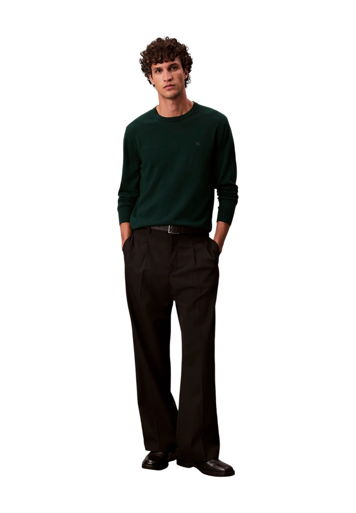 Maglione Girocollo 100% Merino LV04LB305G Miami Green