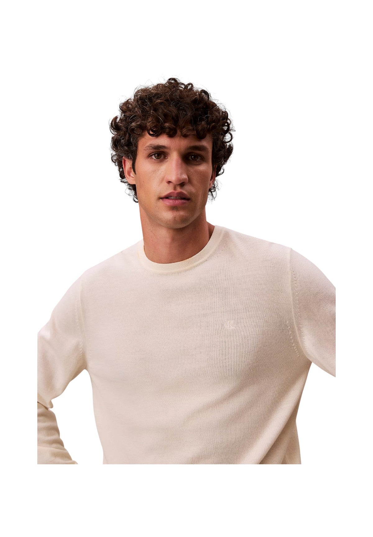 Maglione Girocollo 100% Merino LV04LB305G Antique White