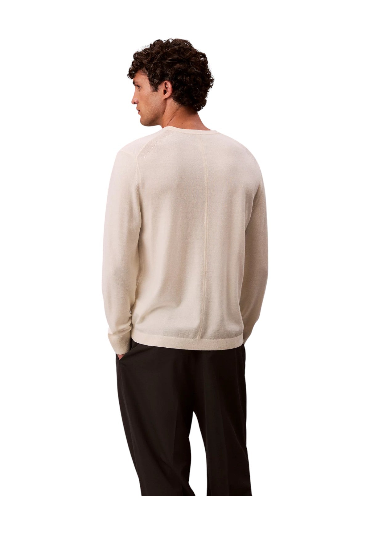 Maglione Girocollo 100% Merino LV04LB305G Antique White