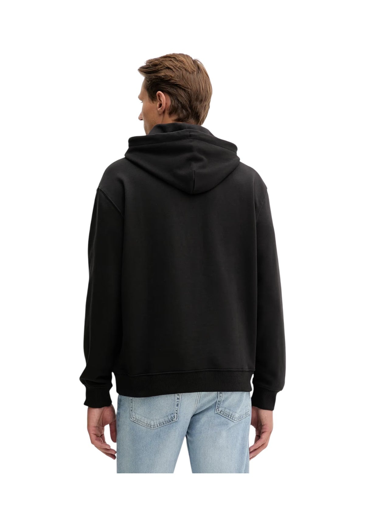 Felpa Pullover con Cappuccio Terry Cursi LV04LD241G Black