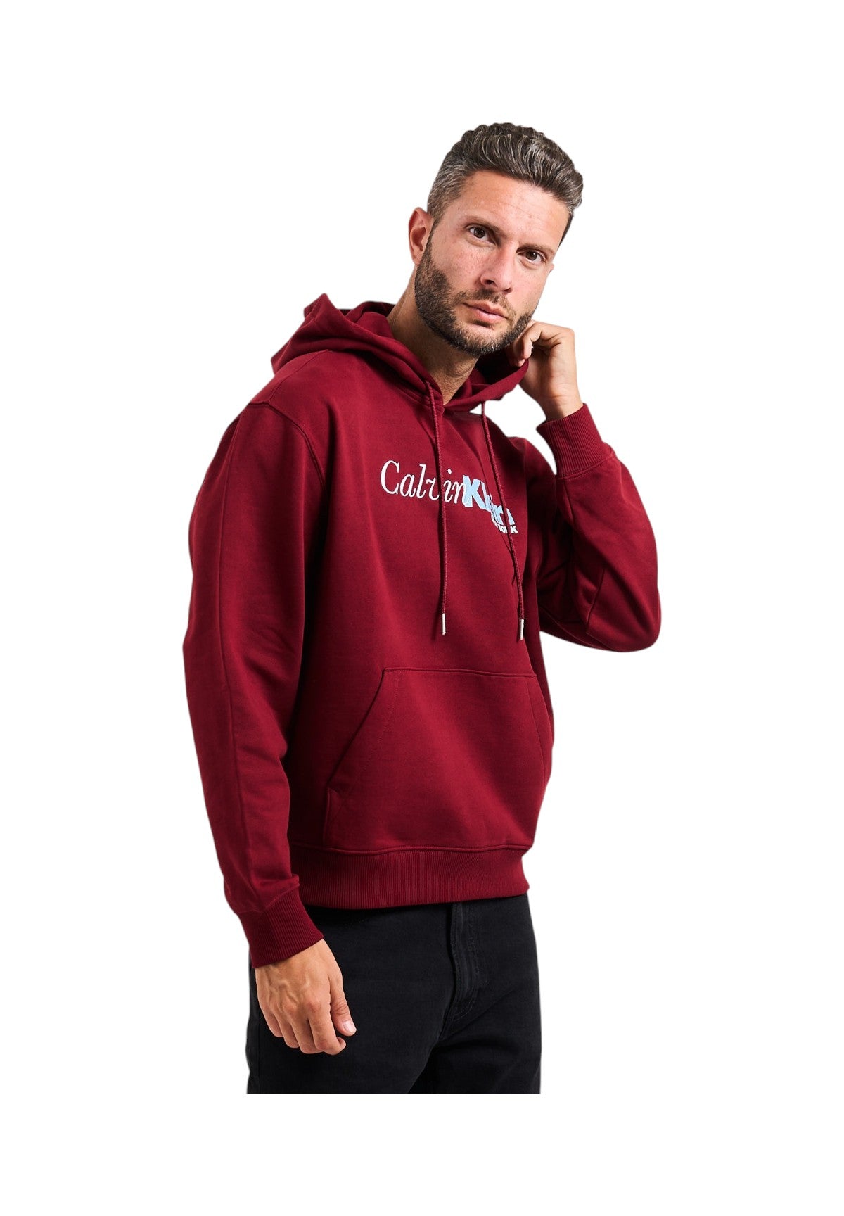 Felpa Pullover con Cappuccio Terry Cursi LV04LD241G Renaissance Red
