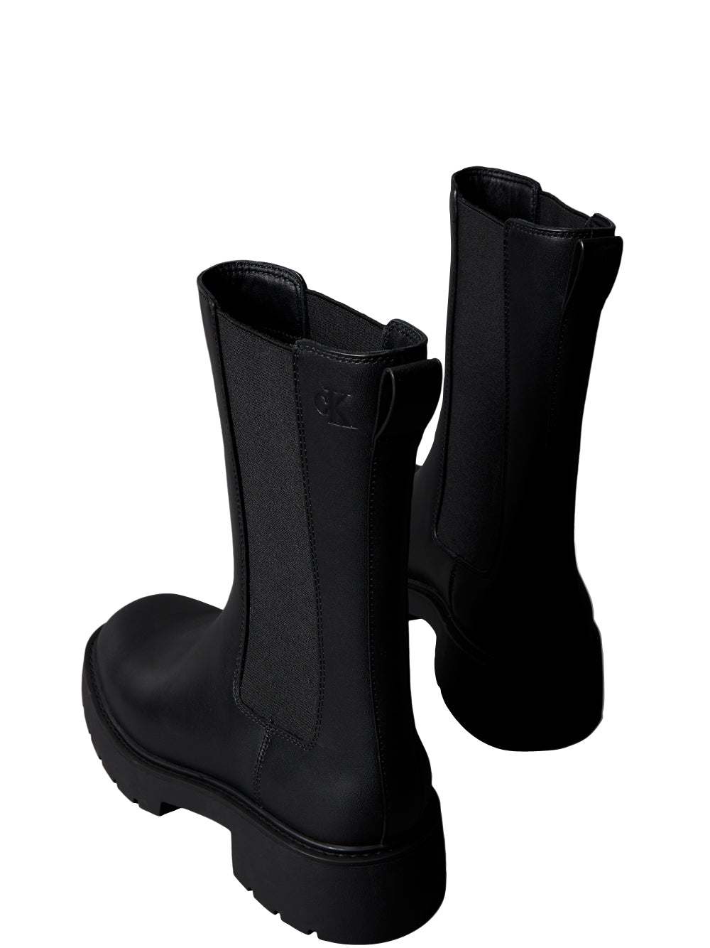 Stivaletti Chunky High Chelsea YW0YW01909 CK Black