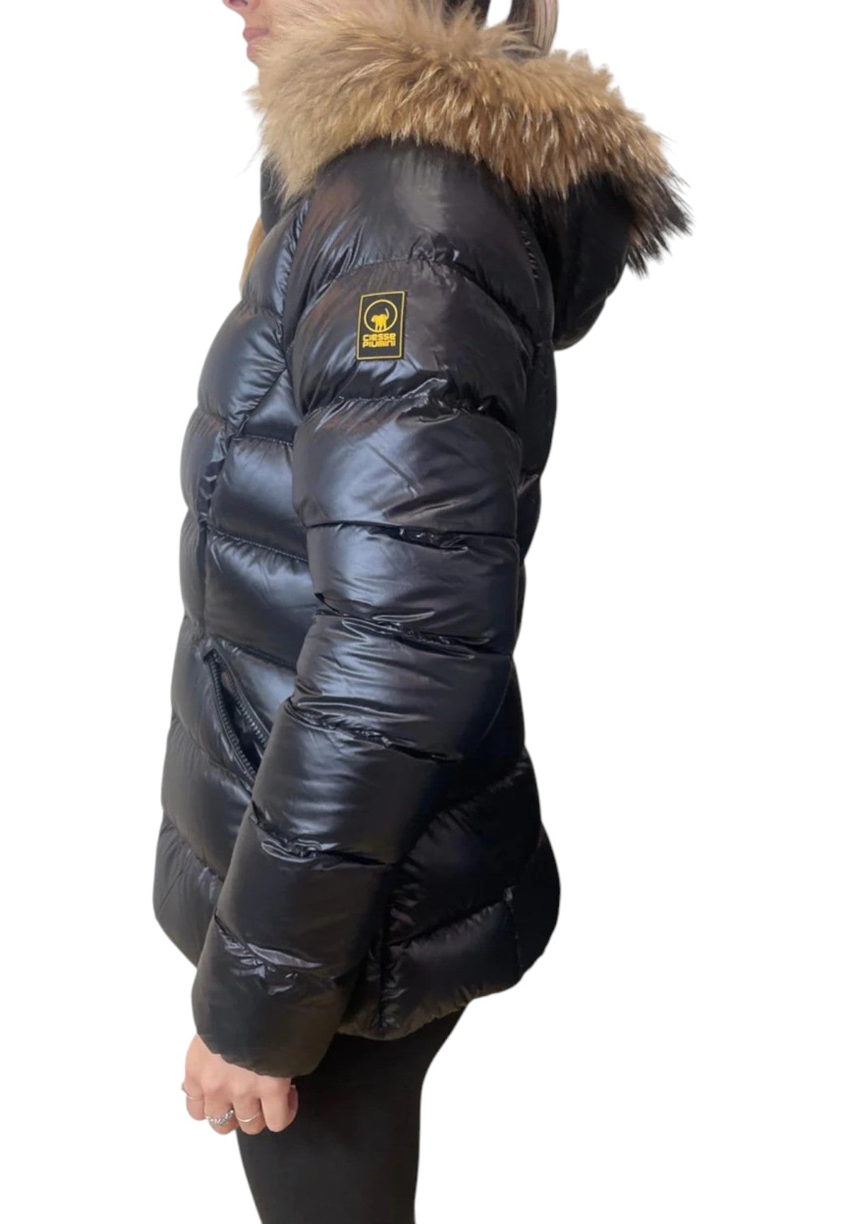 Piumino Pesante RANGI REAL FUR Jet Black