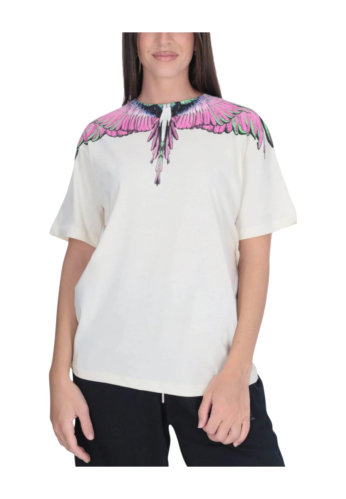 Maglia 25ICM30001 Latte, Pink Wings