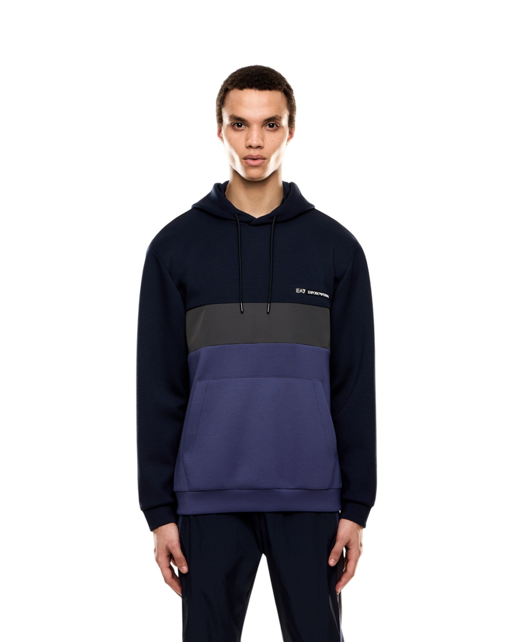 Felpa Pullover con Cappuccio 7M000937 Armani Blue