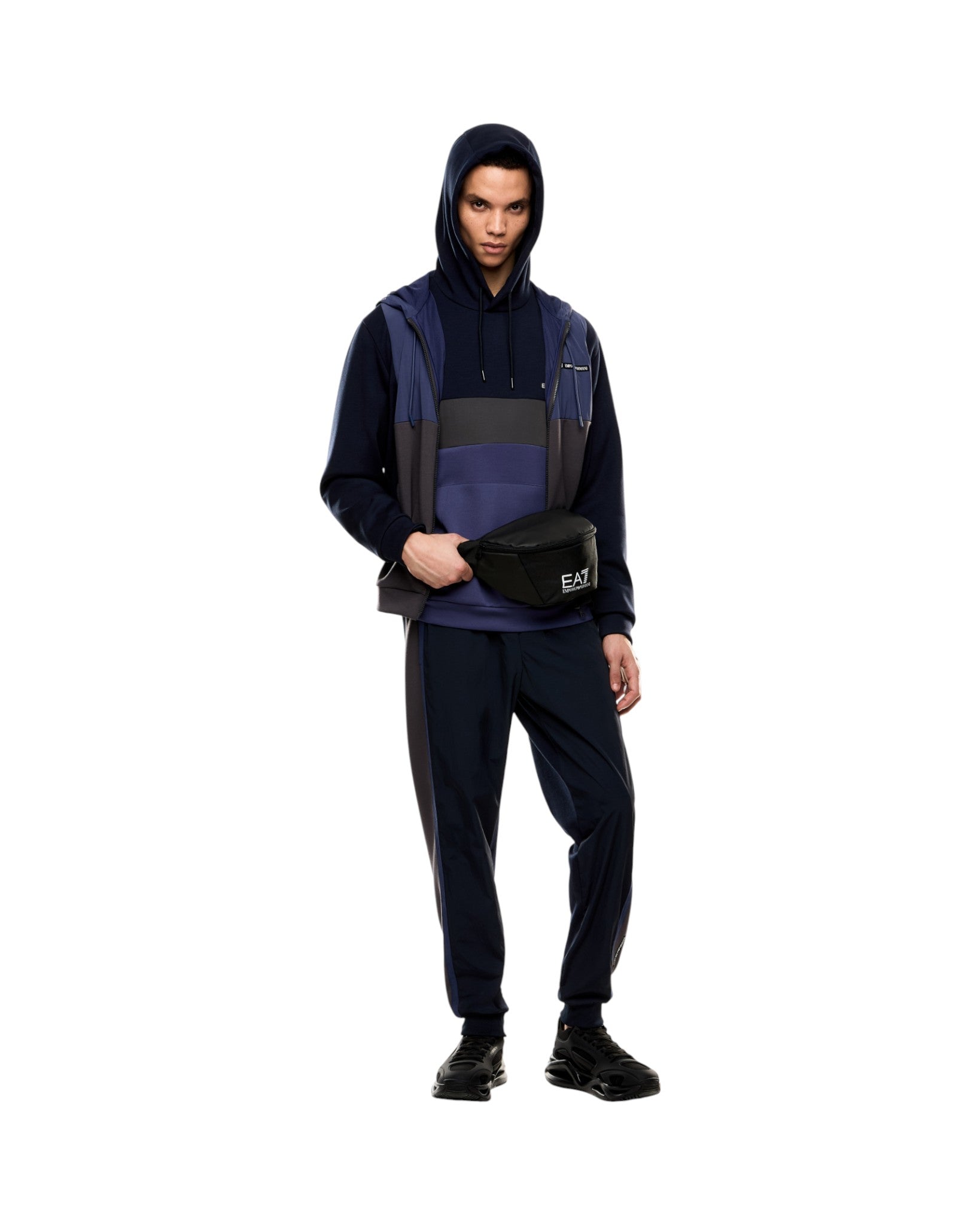 Felpa Pullover con Cappuccio 7M000937 Armani Blue