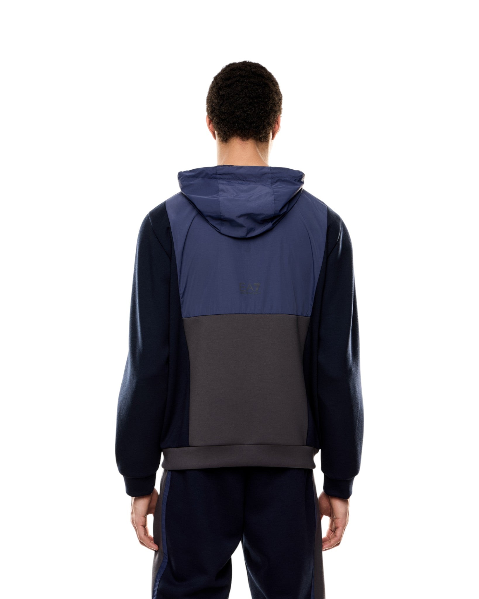Felpa Full-Zip con Cappuccio 7M000938 Armani Blue
