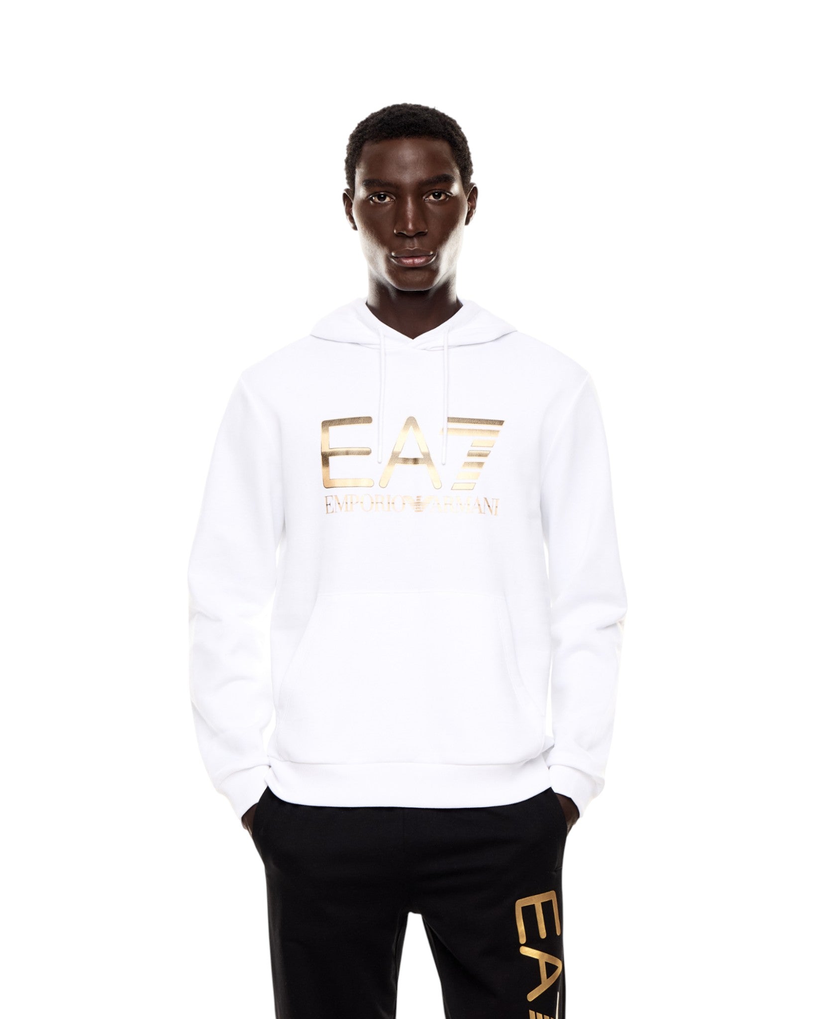 Felpa Pullover con Cappuccio 7M001190 White