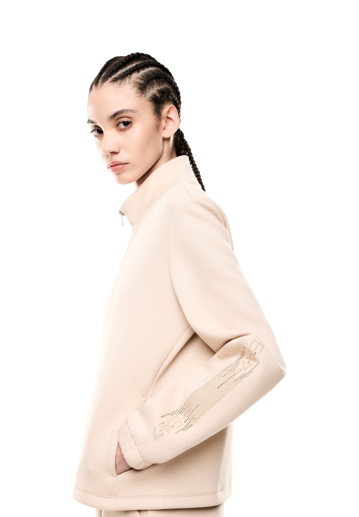 Felpa Full-Zip 7W000523 Cement