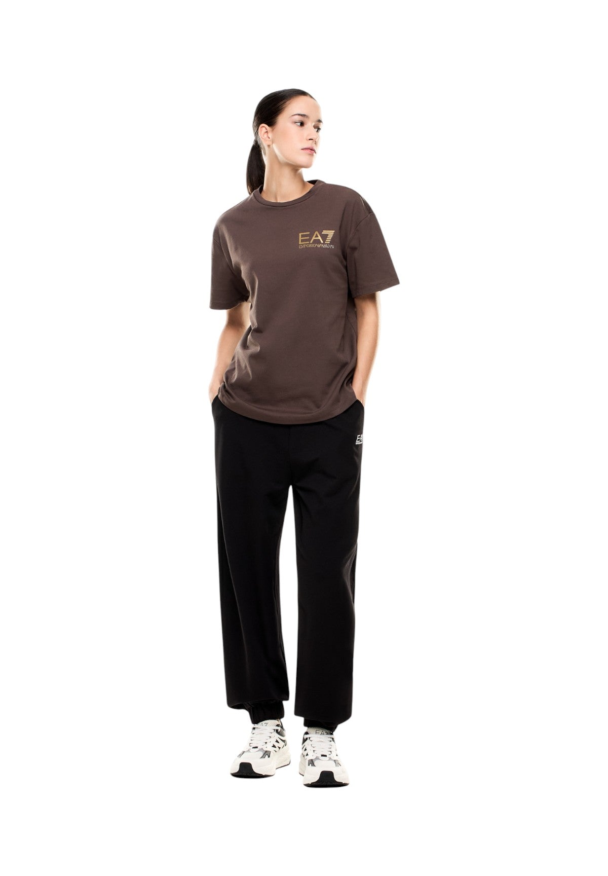 T-shirt a Maniche Corte 7W000725 Chocolate Brown
