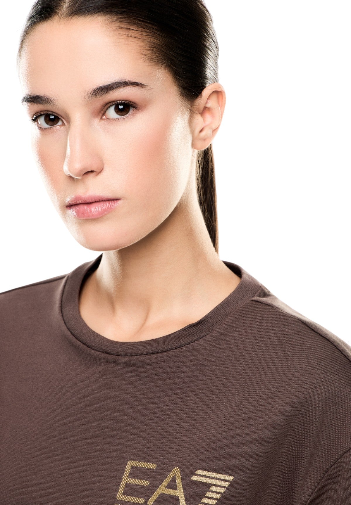 T-shirt a Maniche Corte 7W000725 Chocolate Brown