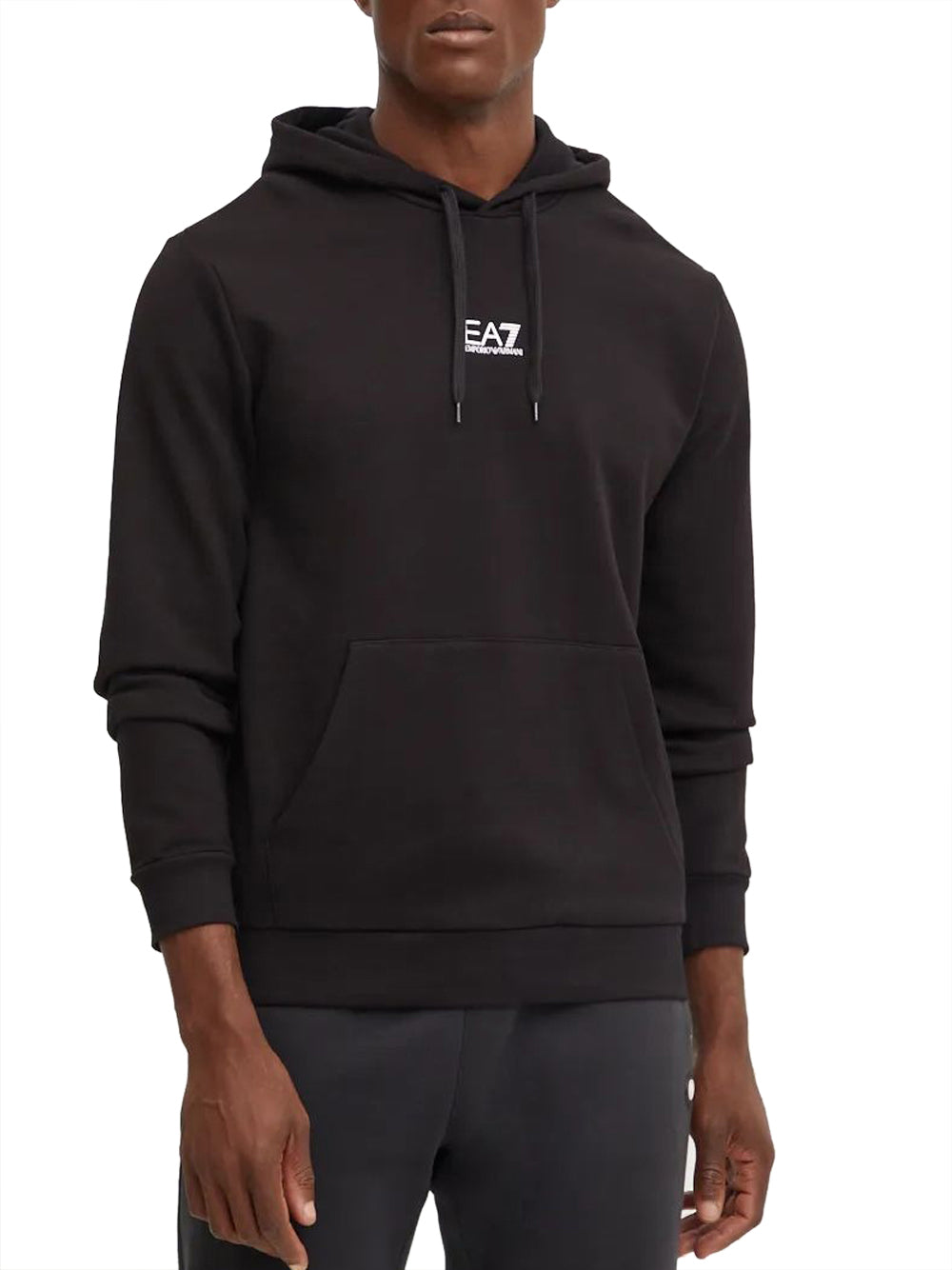 Felpa Pullover con Cappuccio 8NPM37 Black