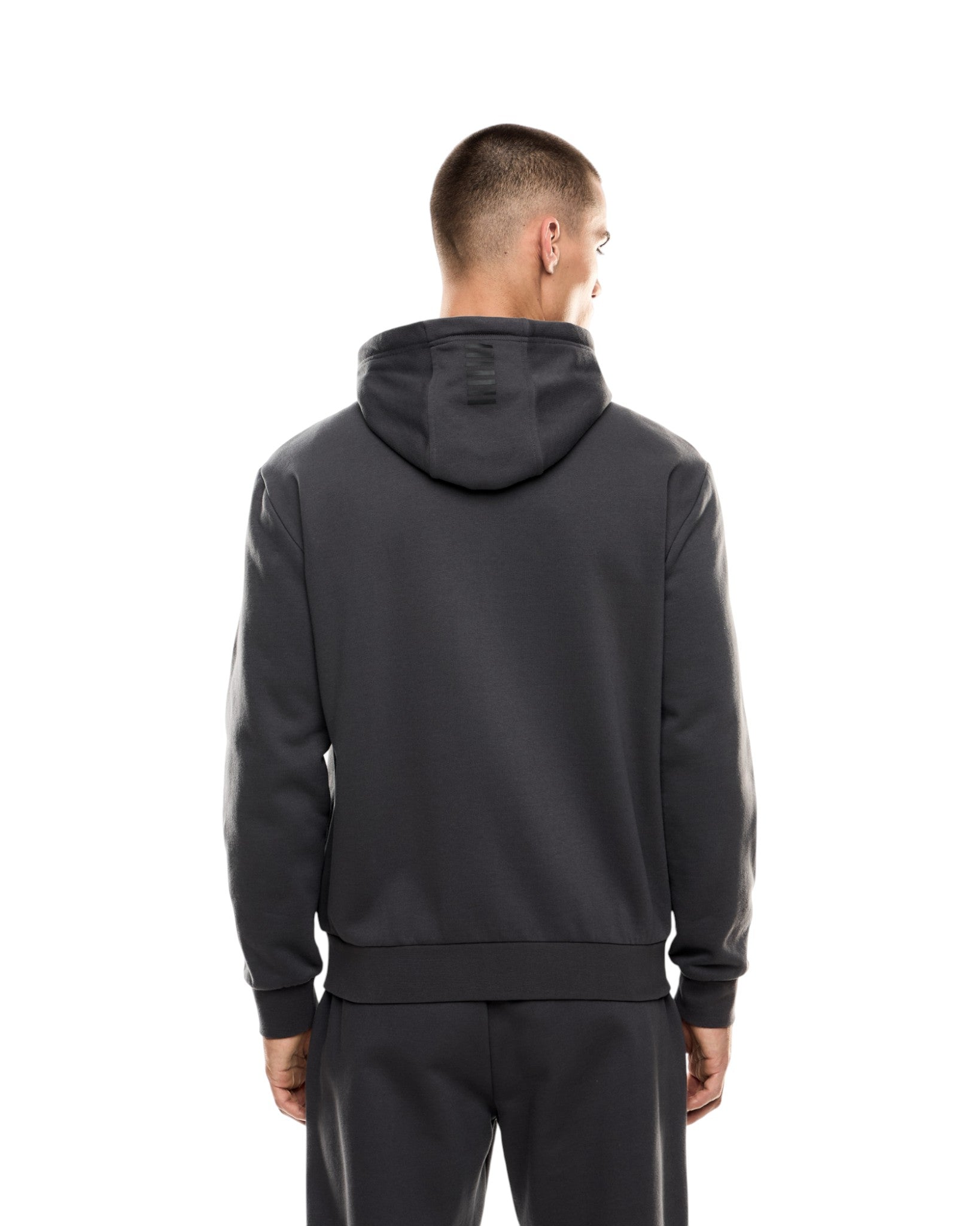Felpa Full-Zip con Cappuccio 8NPM38 Asphalt
