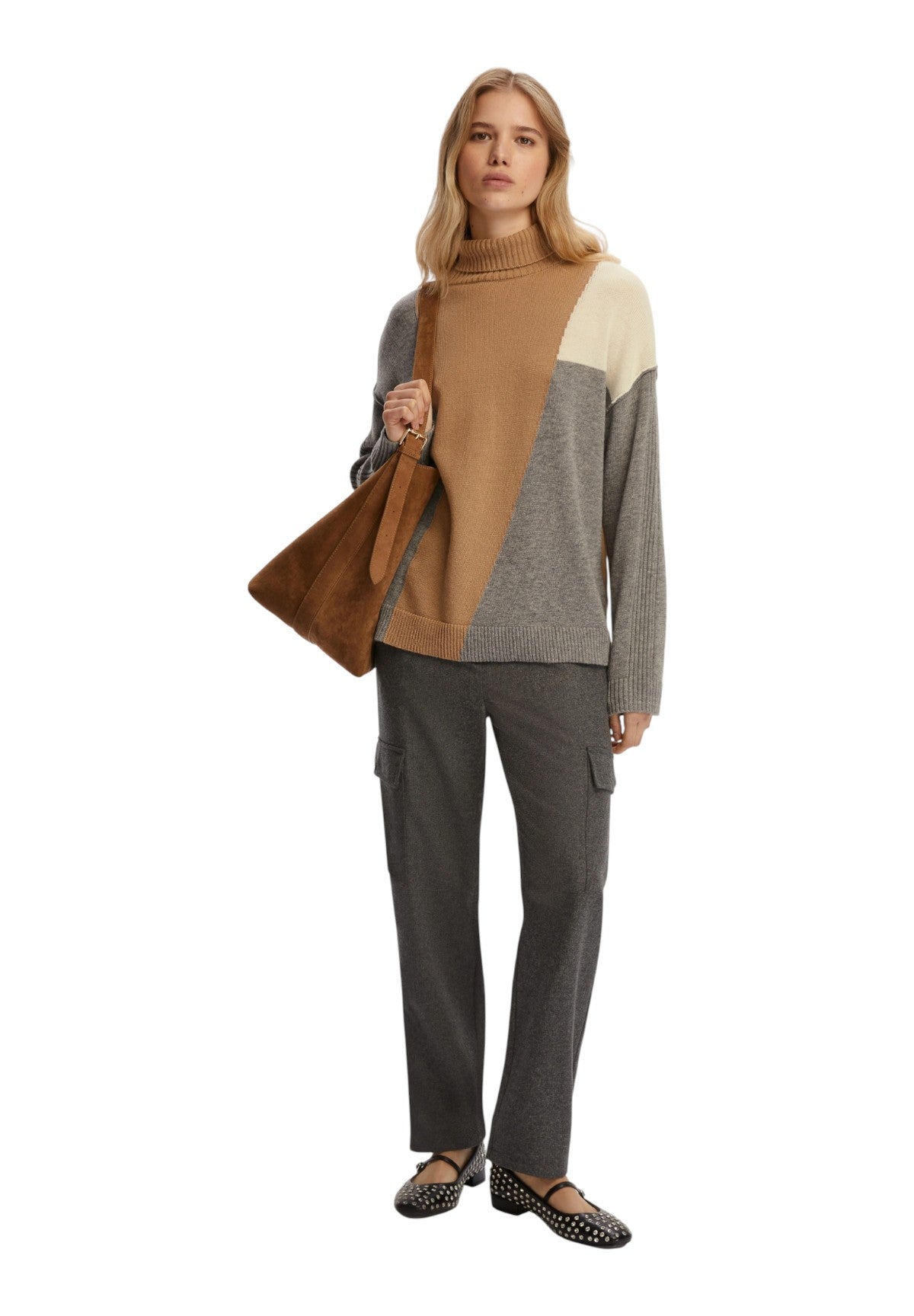 Maglione Collo Alto 2525366122200 BIRO Cammello