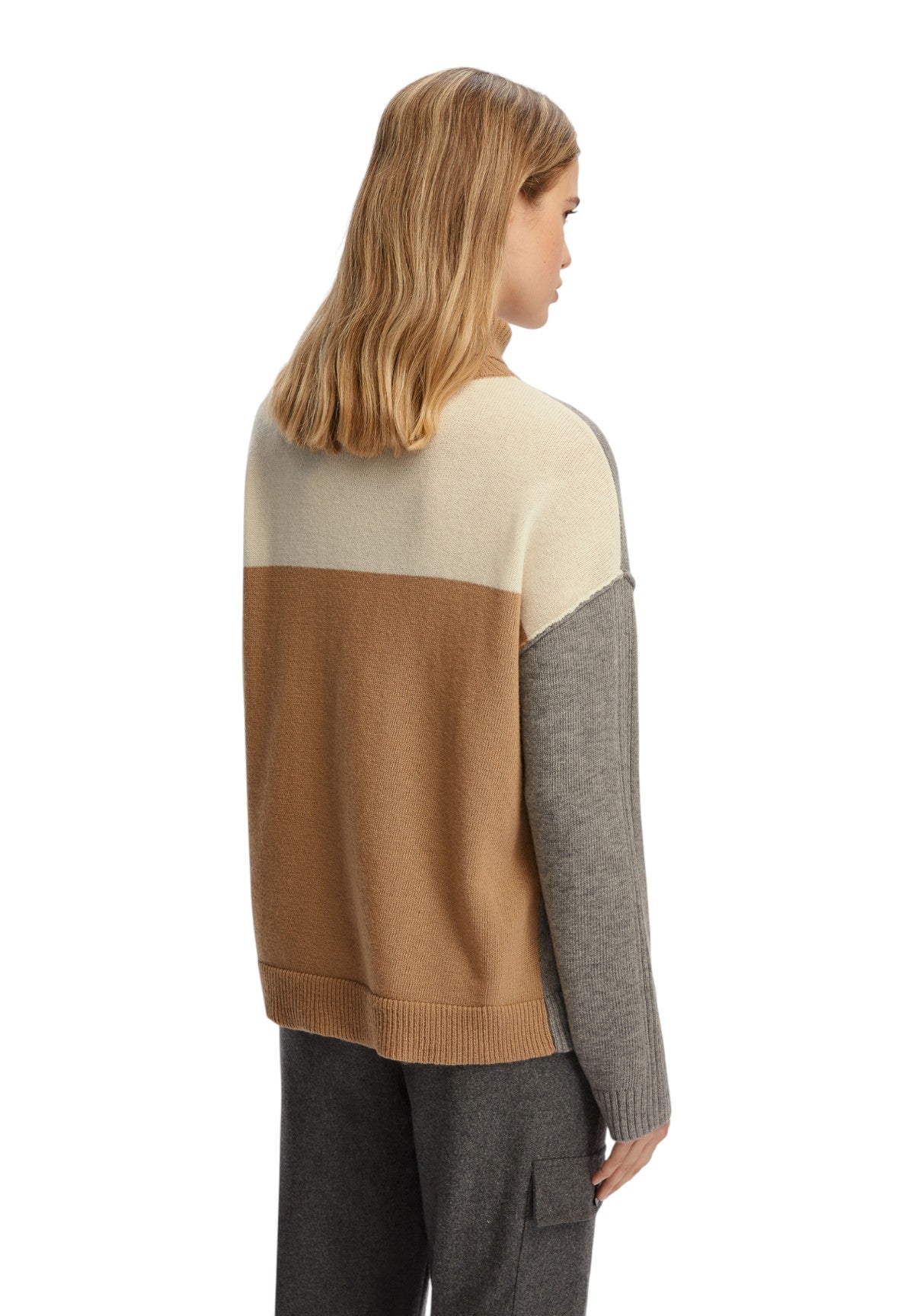 Maglione Collo Alto 2525366122200 BIRO Cammello